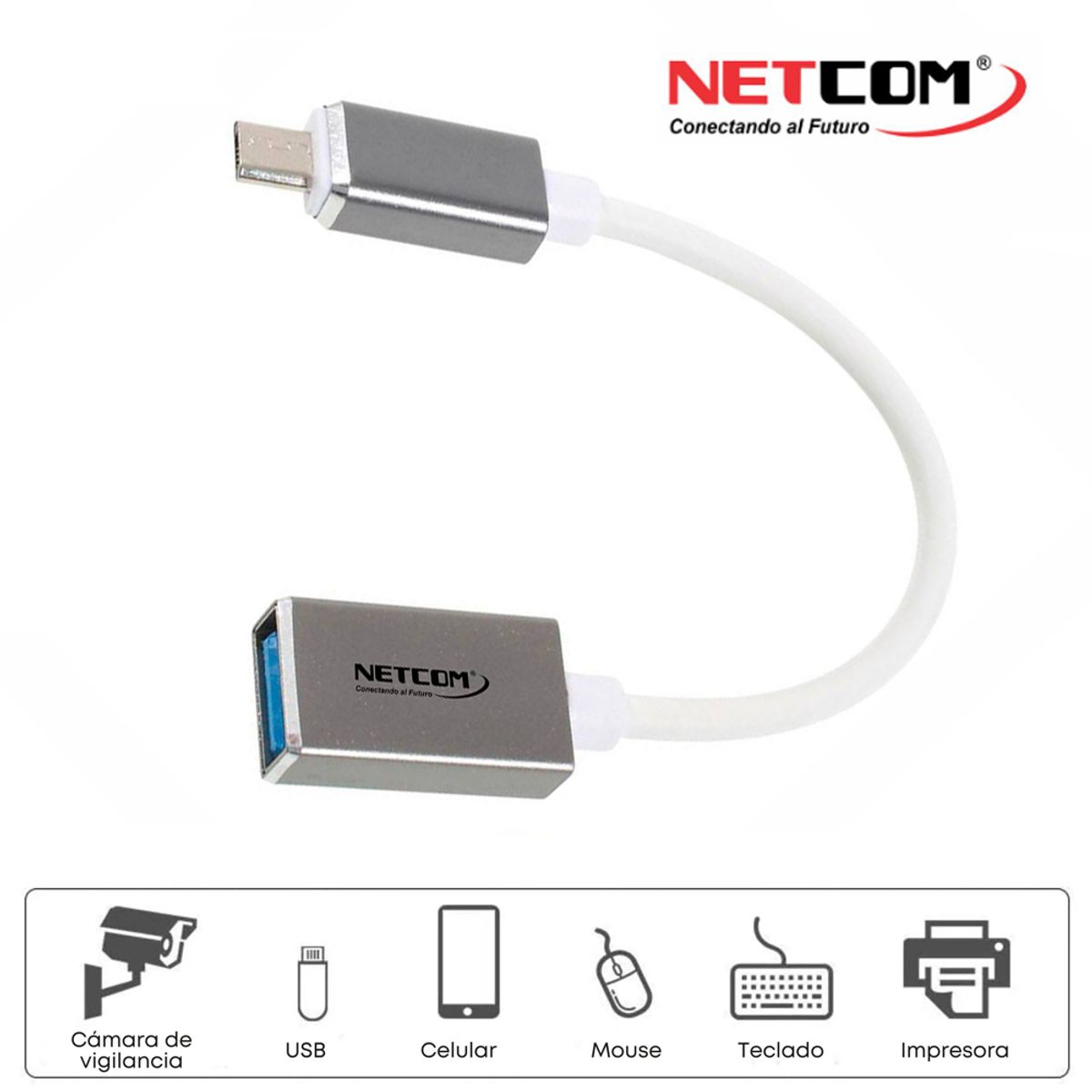 GENERICO - Cable Convertidor Adaptador OTG Micro Usb Macho a USB 3.0 Hembra