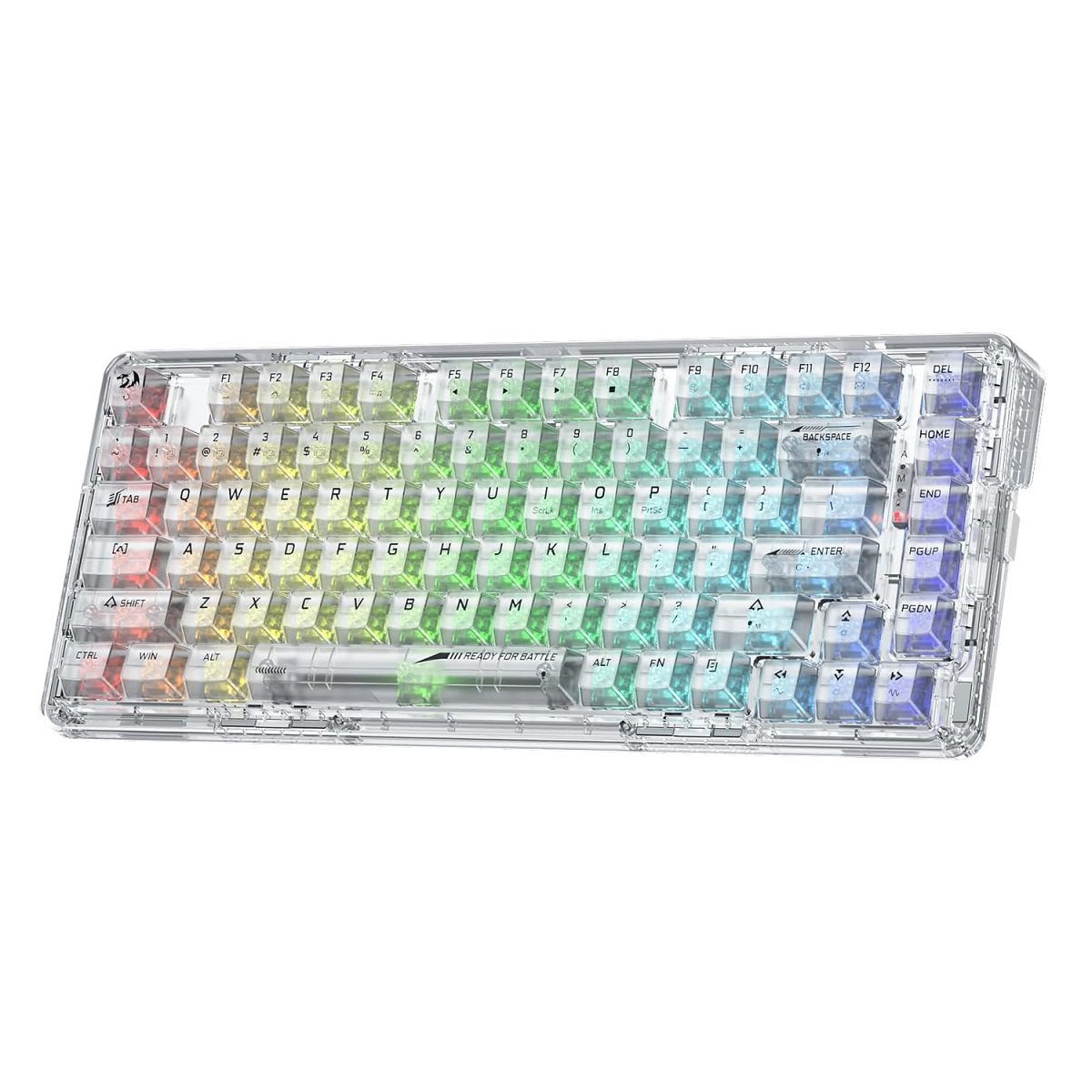 REDRAGON - Redragon - Teclado ELF Pro K649CT 75% Wireless Crystal - White