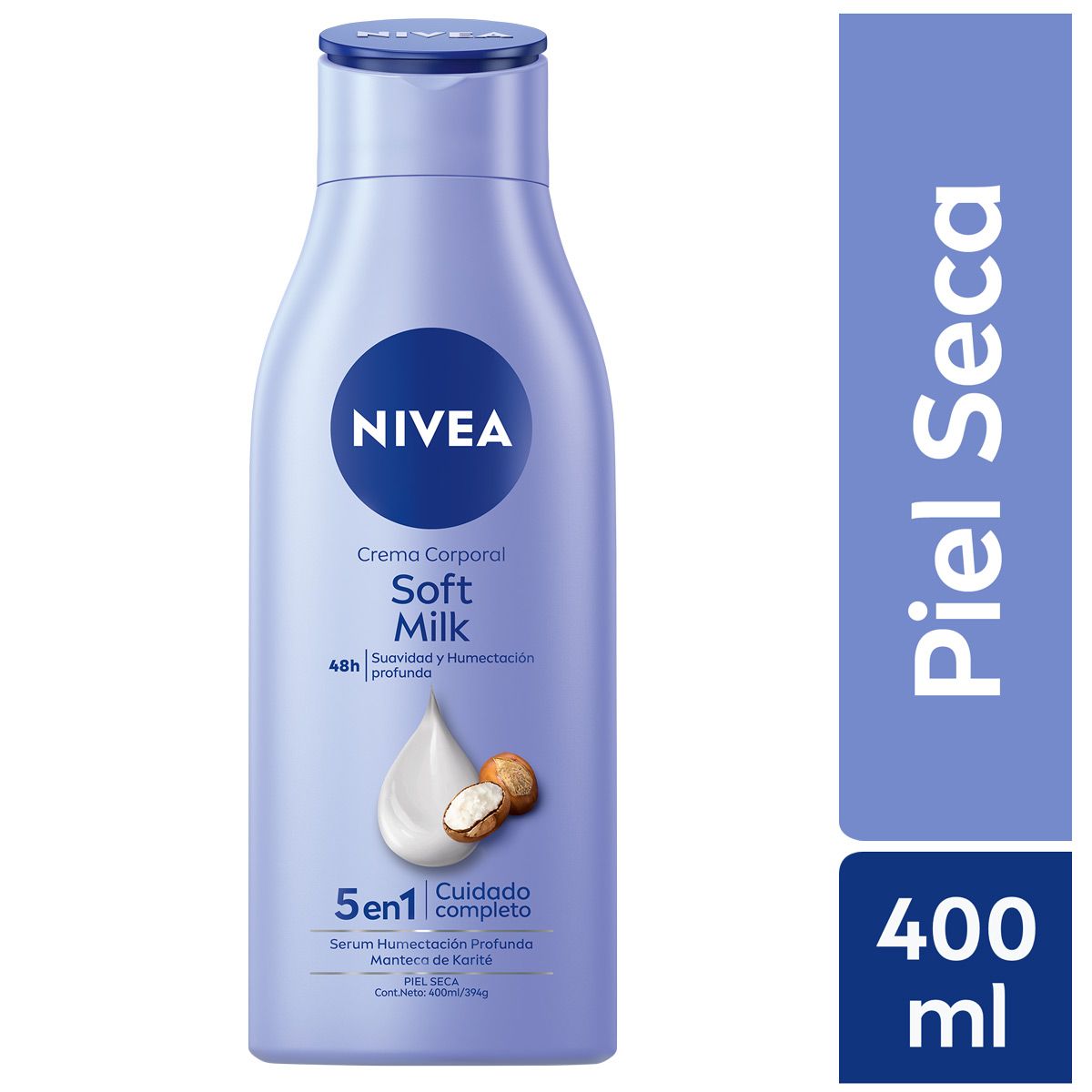 Nivea - Crema Corporal Soft Milk Piel Seca - Frasco 400ml