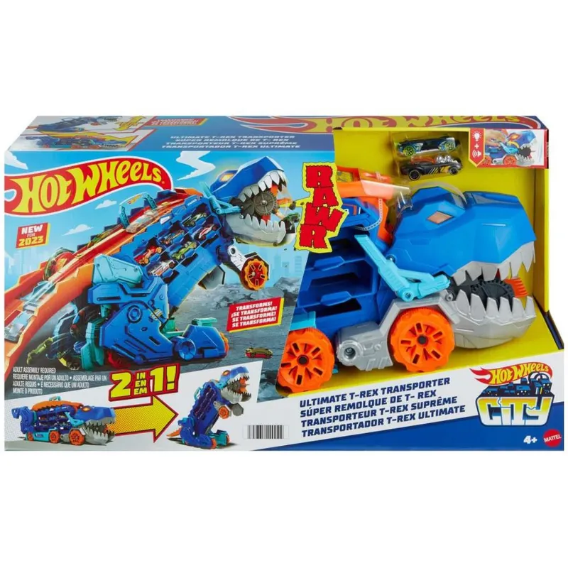 HOT WHEELS - Hot Wheels City Súper Remolque De T-Rex