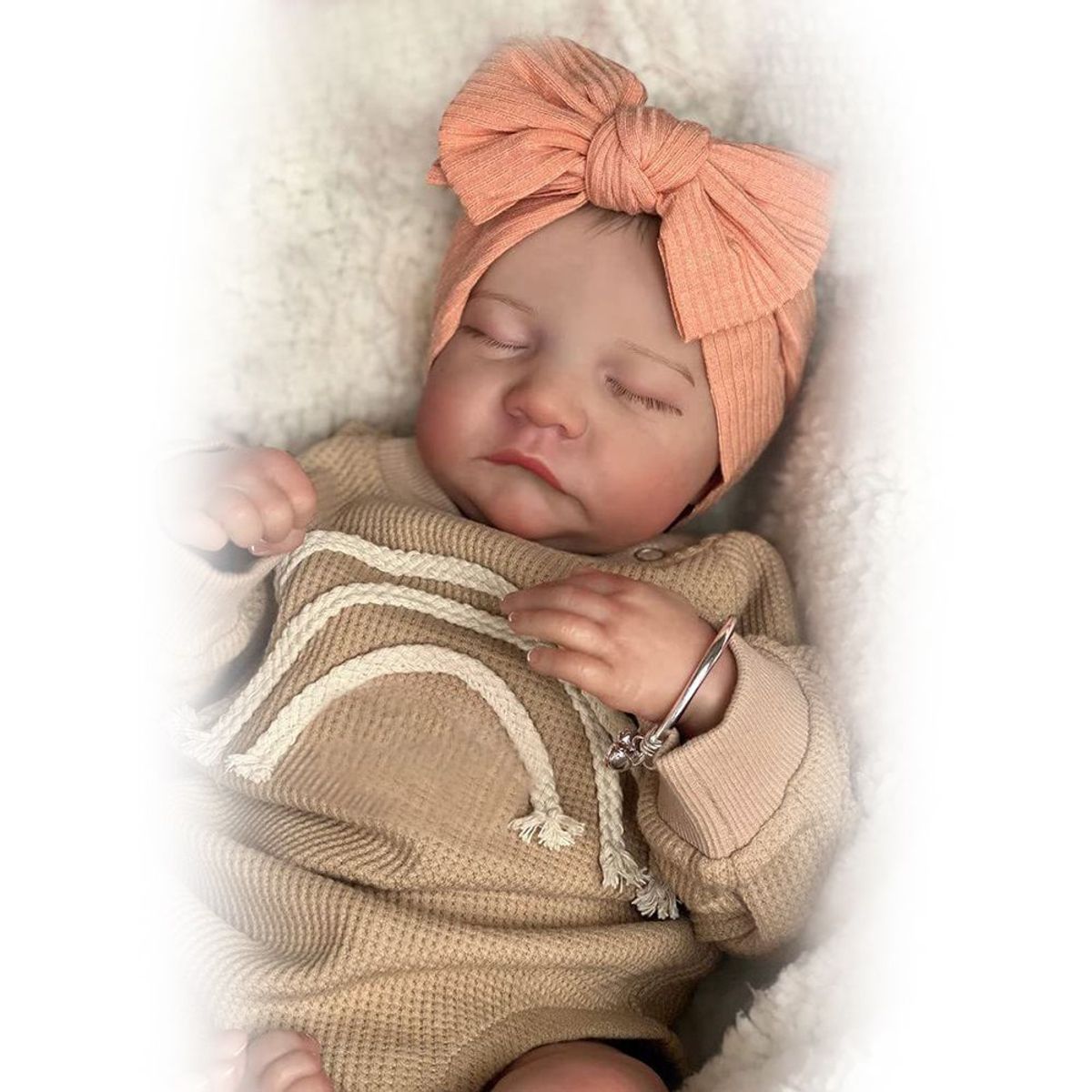 LIANYUN - Muñeca bebe  vinilo de silicona juguetes para 49CM