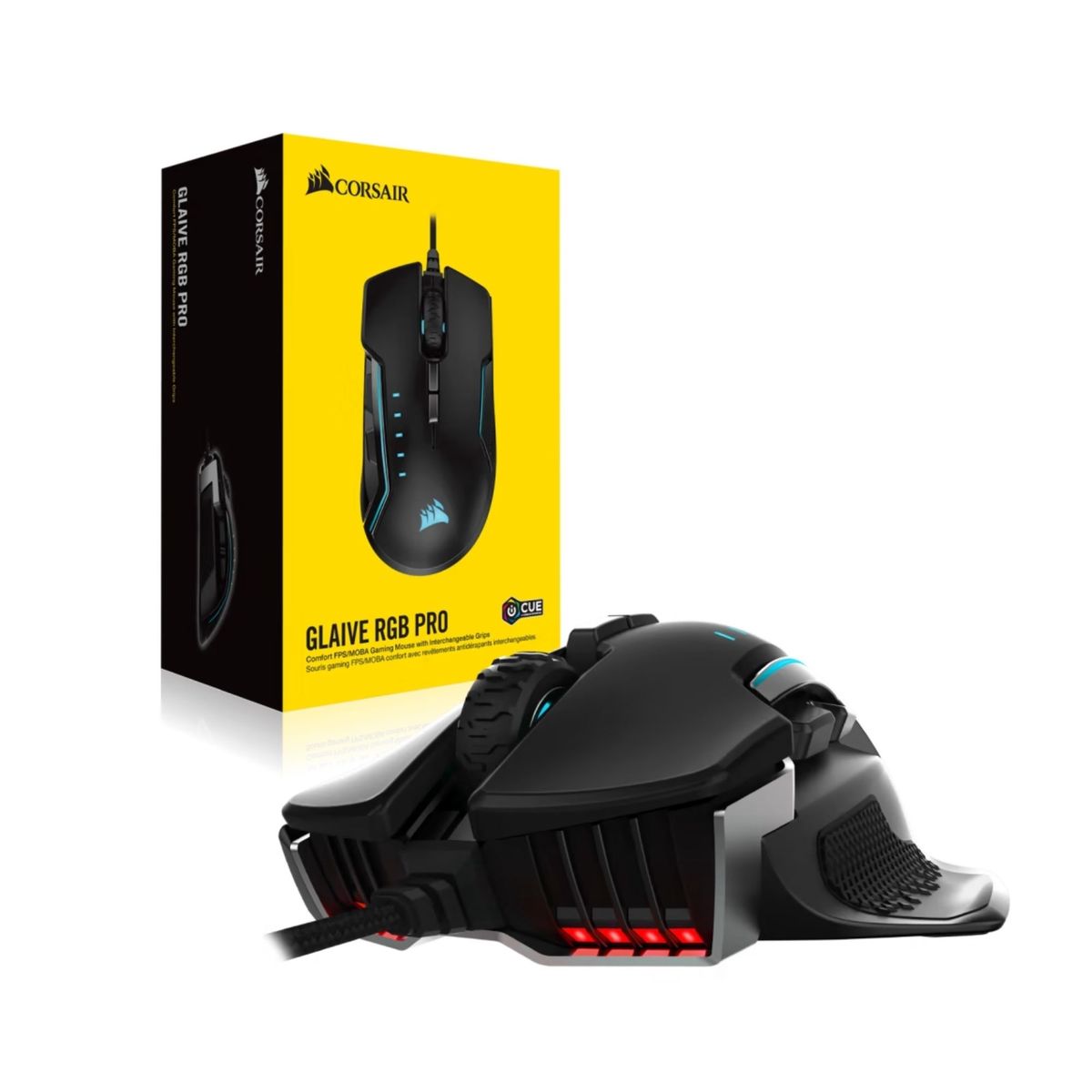 CORSAIR - Mouse gamer Corsair GLAIVE RGB PRO Alumínio