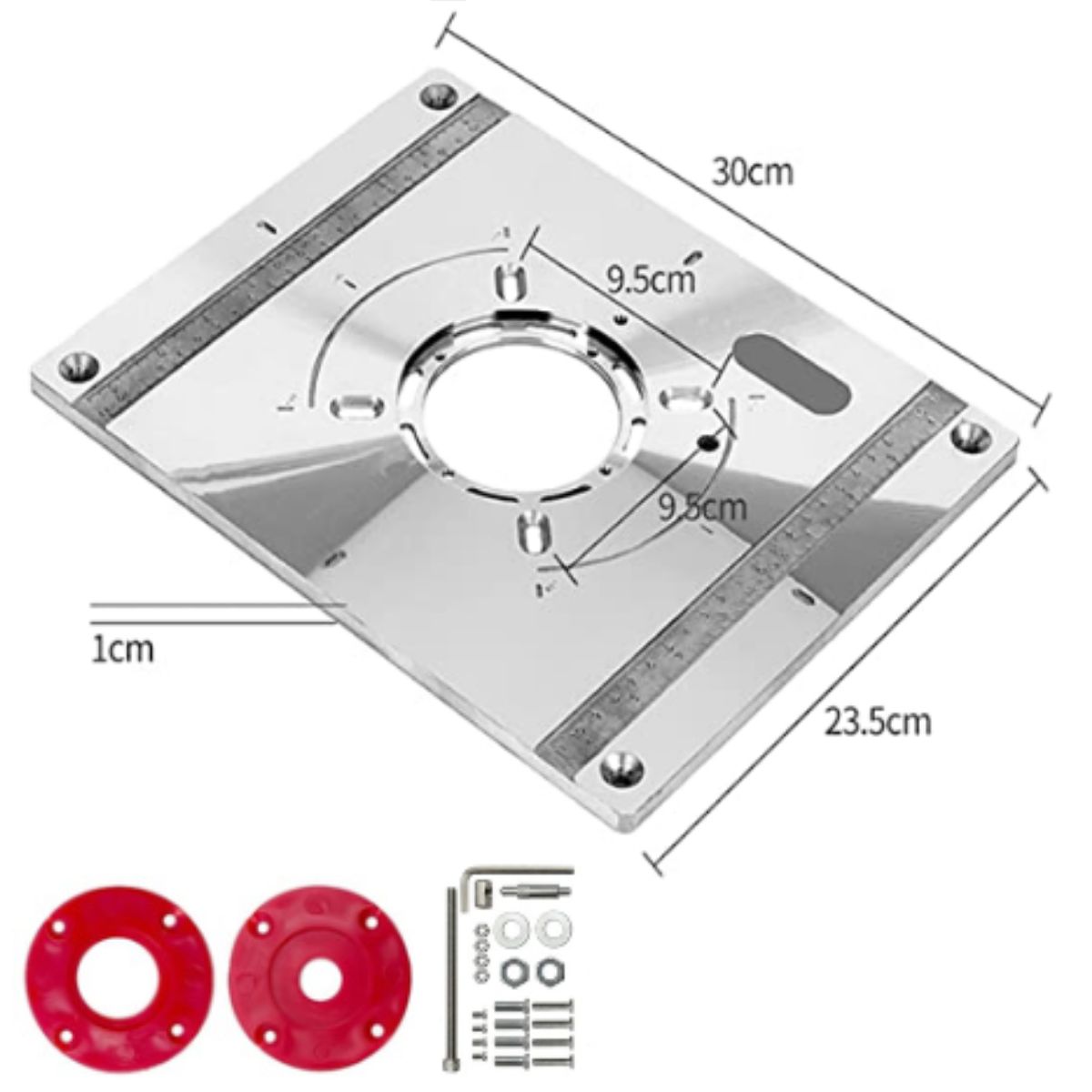 GENERICO - Placa de Inserción para Mesa de Ruteadora 30x23cm