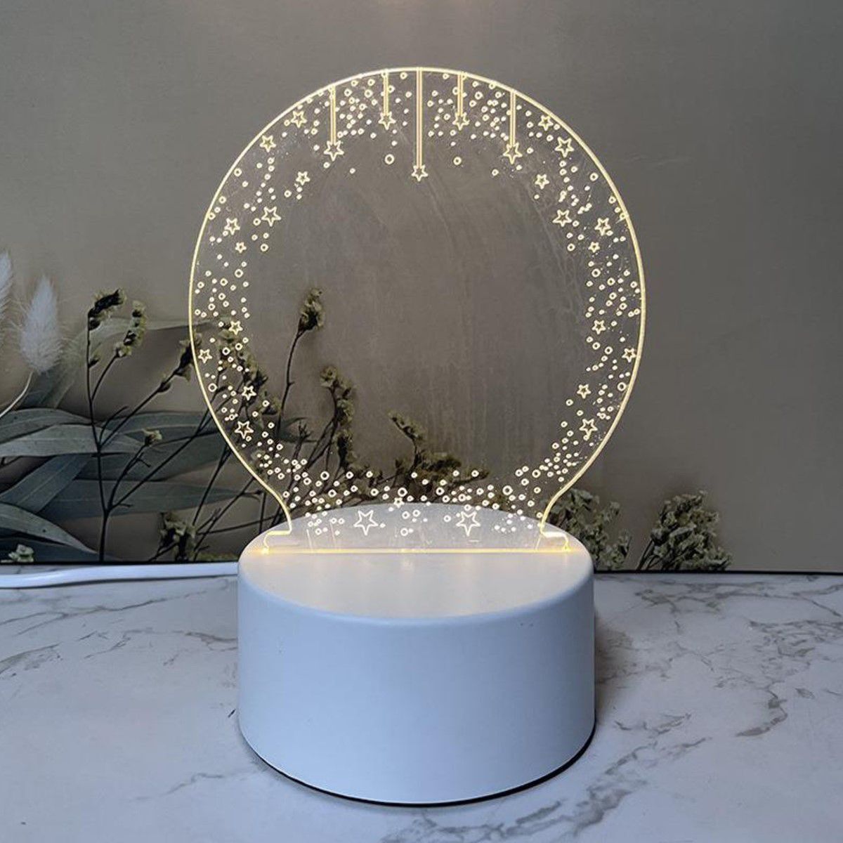 GENERICO - REGALO - LAMPARA TABLERO DE MENSAJES CON CAJA PARA PILAS Y CABLE USB