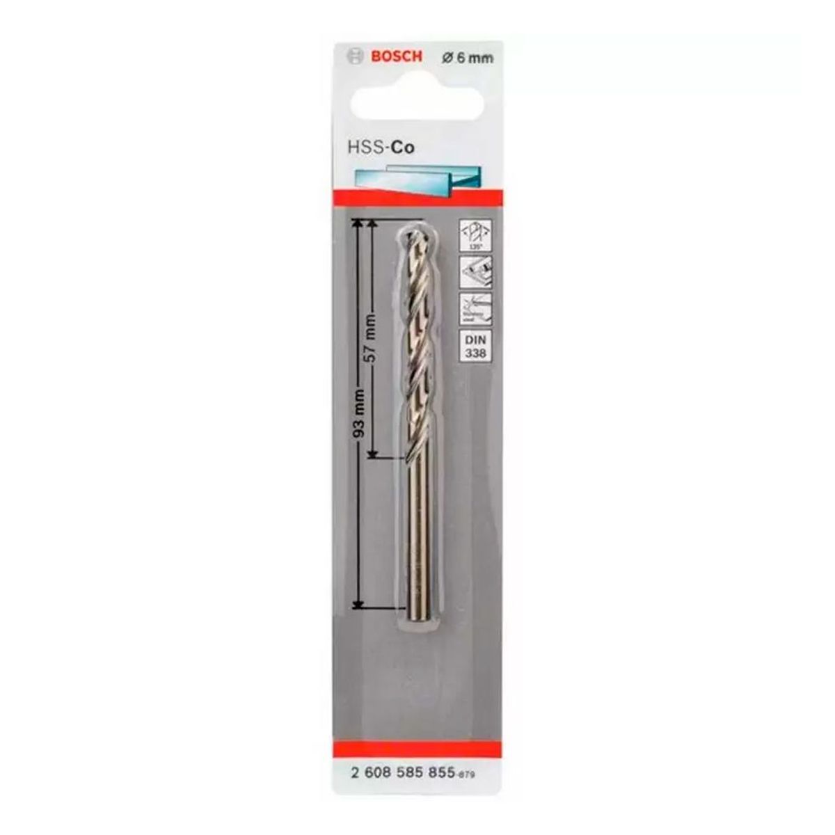 BOSCH - Bosch Broca Metal Cobalto  HSS-Co  6.0 x 57 x 93