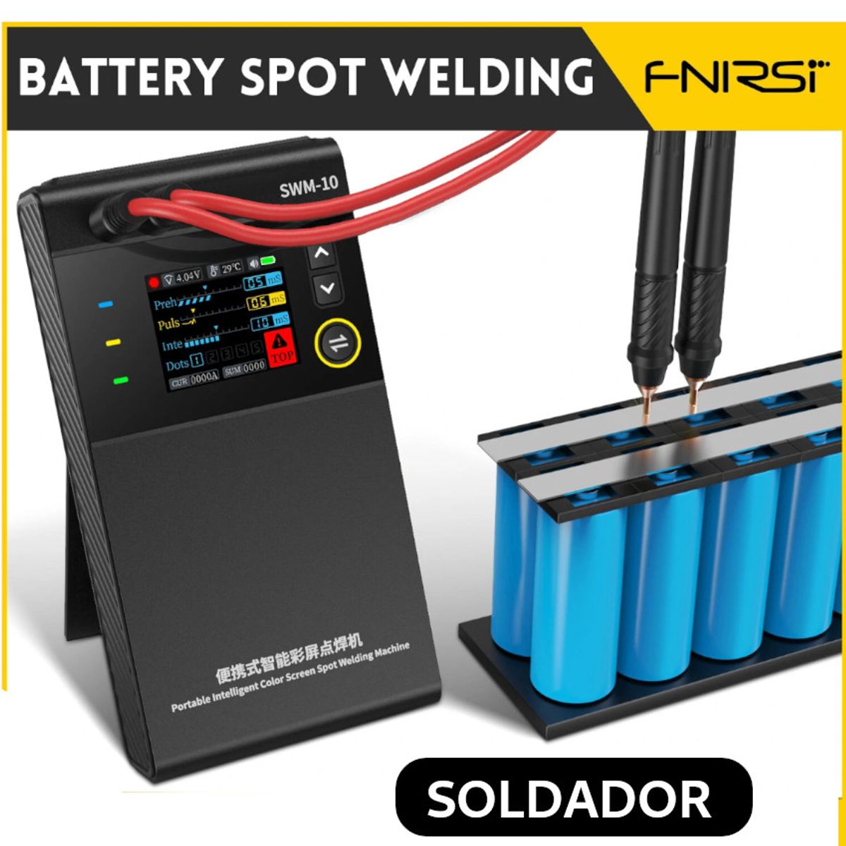 GENERICO - MAQUINA SOLDADOR Por Puntos 18650 FNIRSI SWM-10  Portatil Portable