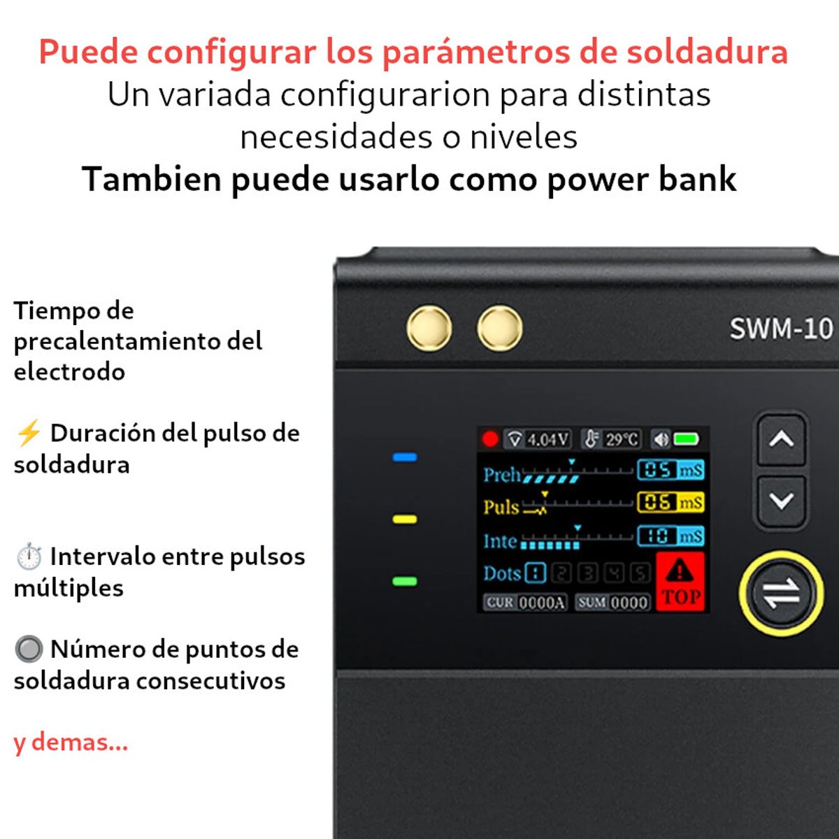 GENERICO - MAQUINA SOLDADOR Por Puntos 18650 FNIRSI SWM-10  Portatil Portable