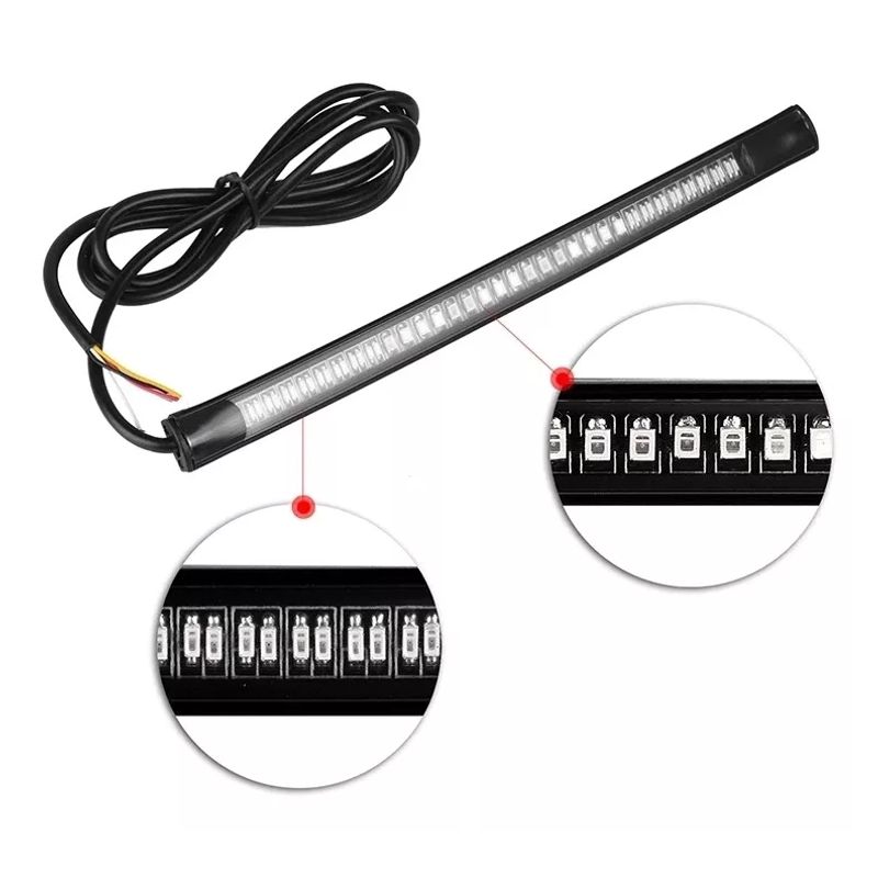 GENERICO - Tira De Led Moto Stop Direccionales Universal Cafe Racer Hd