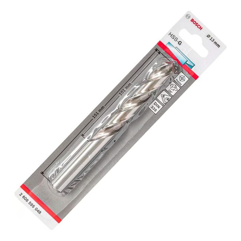 BOSCH - Bosch Broca Metal  HSS-G  13.0X151mm. 1U.