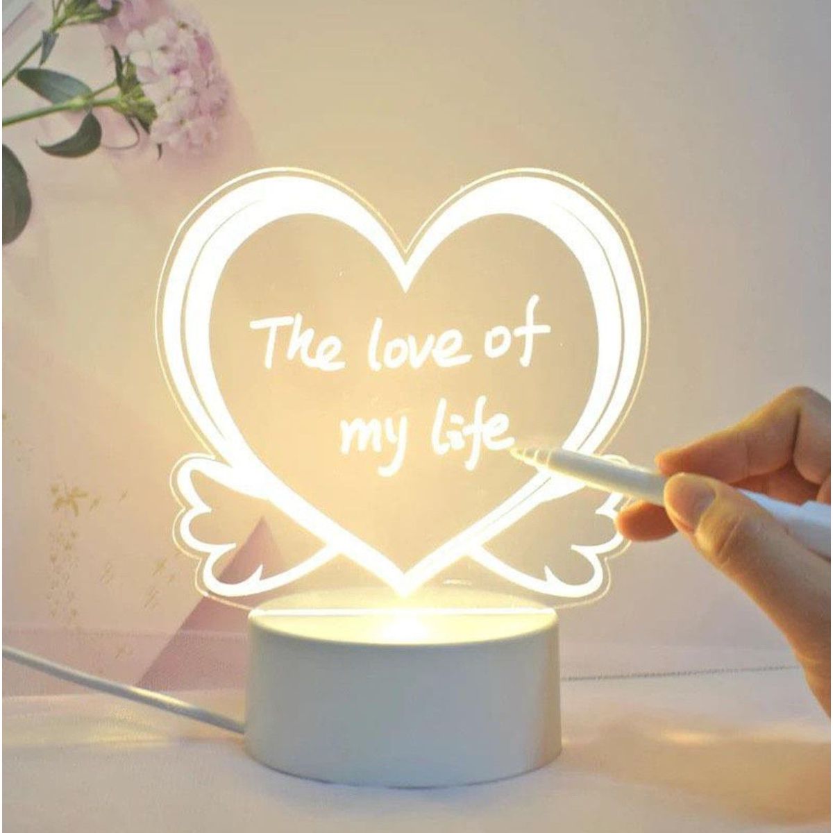 GENERICO - REGALO - LAMPARA TABLERO DE MENSAJES CON CAJA PARA PILAS Y CABLE USB