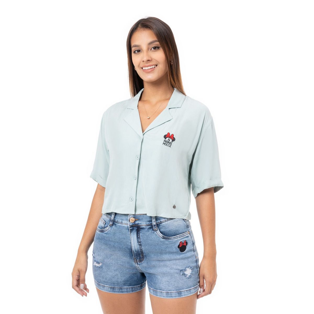 PIONIER - Blusas Popelina Mujer Marina-Disney Pionier