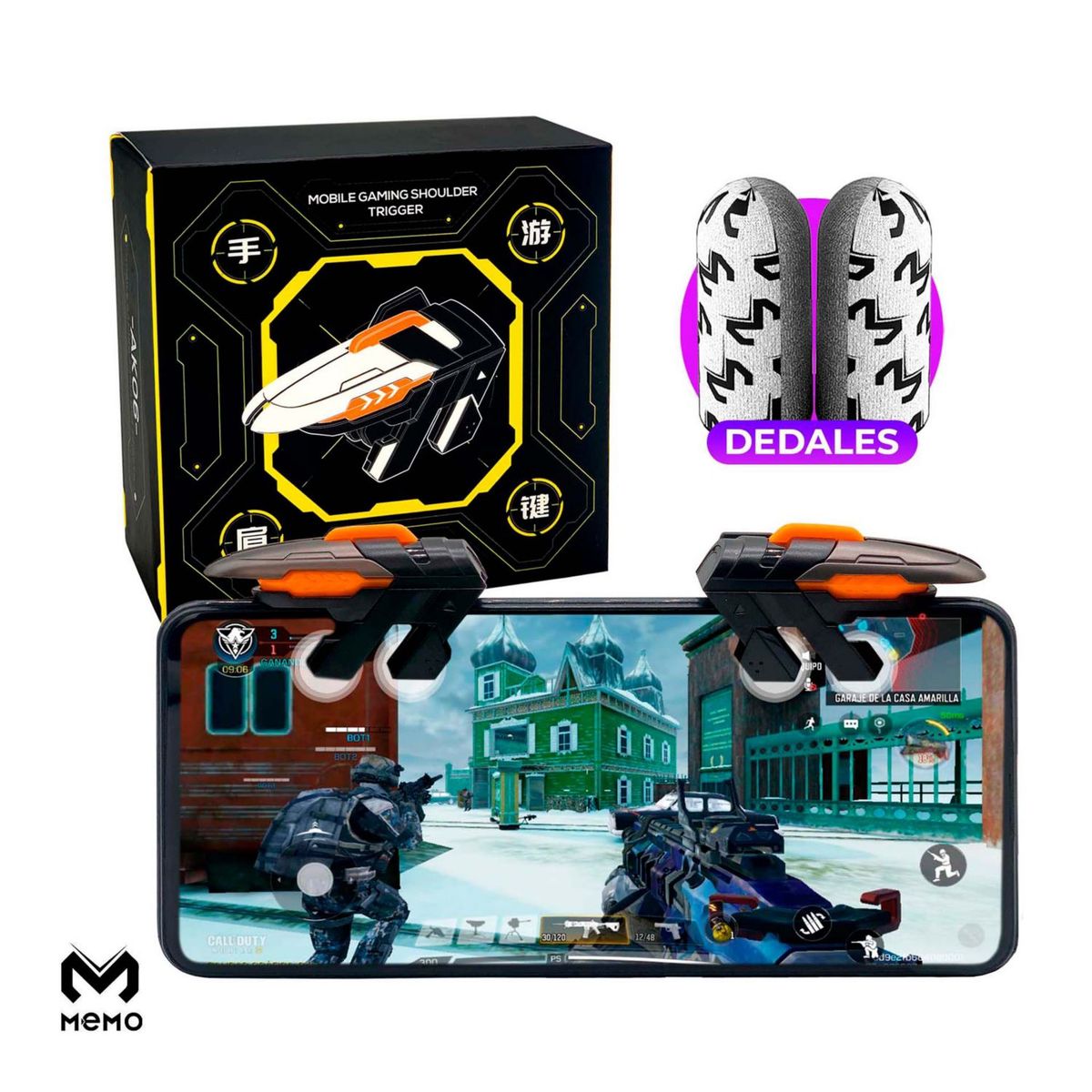 MEMO - Gatillos Para Celular L1 R1 Electromagneticos Dual AK06 MEMO