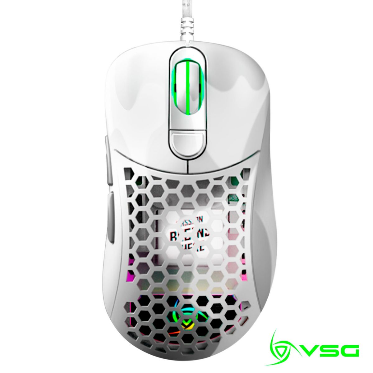 VSG - Mouse Gamer VSG Aquila Air Alámbrico Blanco Brillante