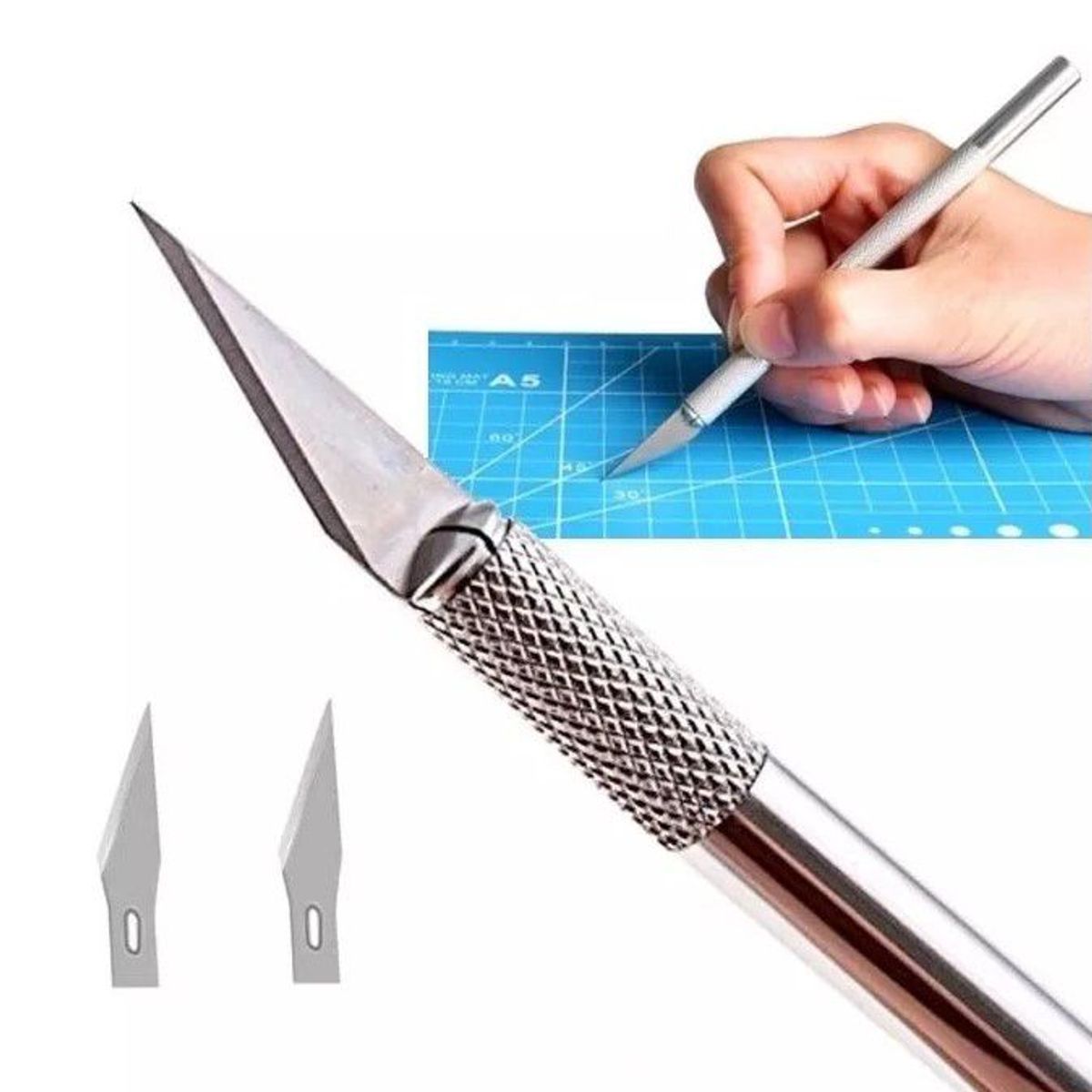 GENERICO - Cutter Bisturi Con 2 Repuestos de Precision Craft Knife