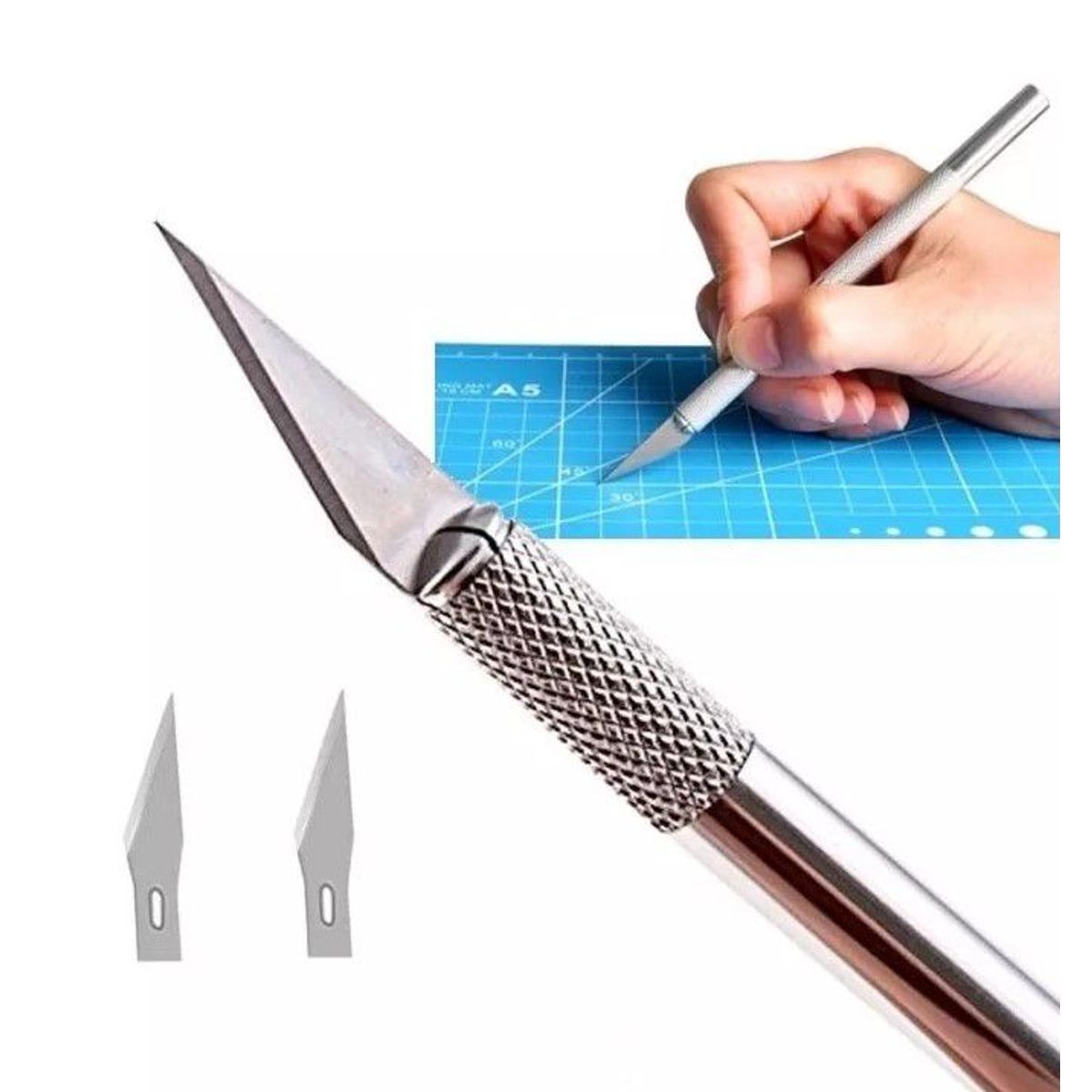 GENERICO - Cutter Bisturi Con 2 Repuestos de Precision Craft Knife