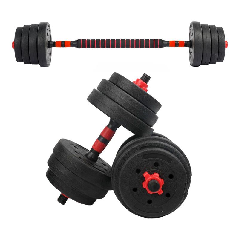 ATLETIS - Set de Mancuernas o barra Atletis 30 kg - 2 en 1
