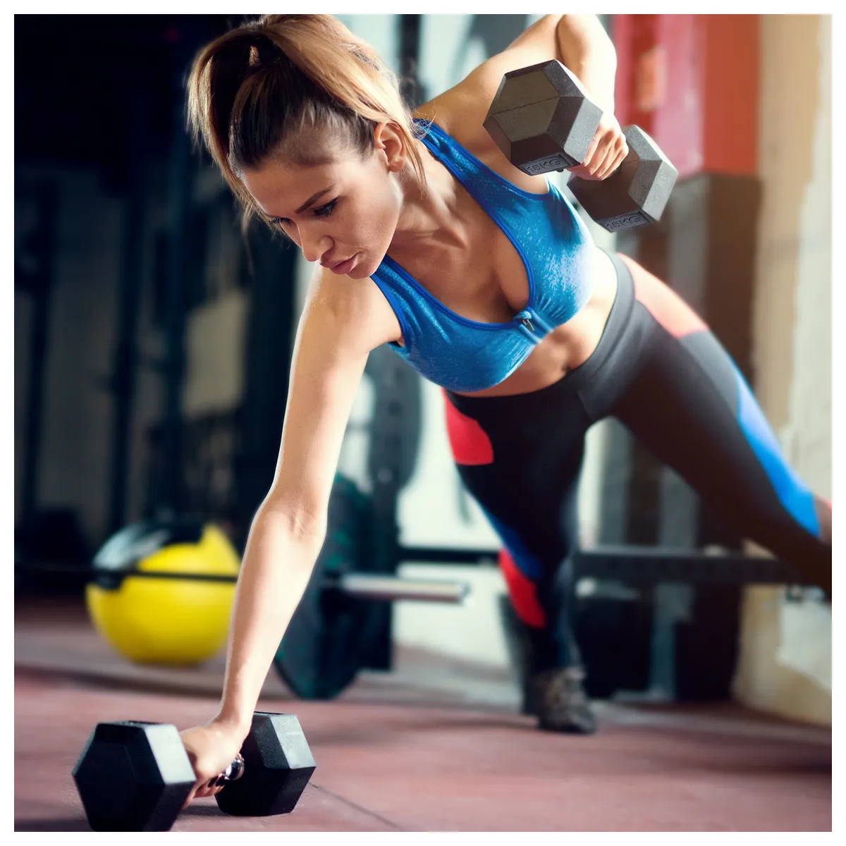 ATLETIS - Mancuerna Atletis hexagonal PVC-Acero 15 kg