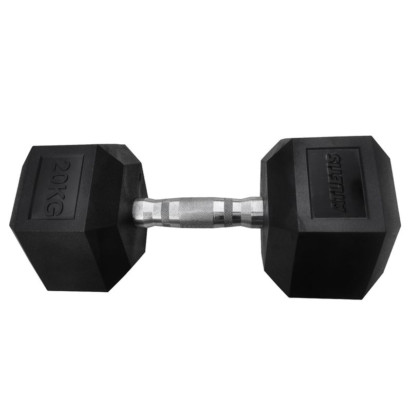 ATLETIS - Mancuerna Atletis hexagonal PVC-Acero 20 kg