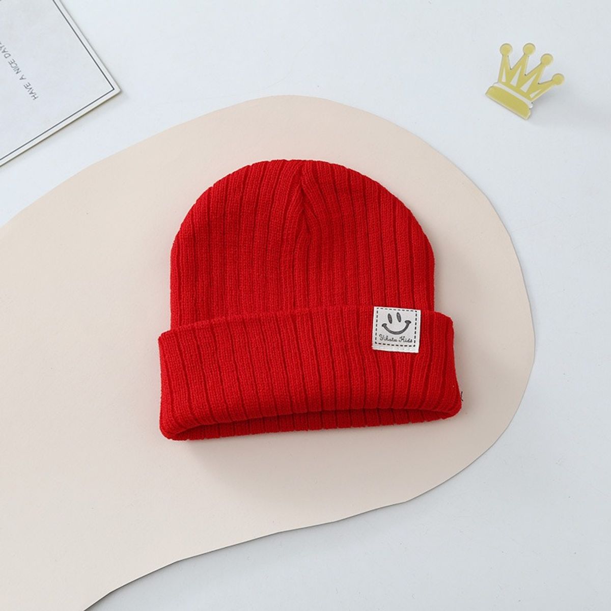 KAST PE - Cartoons Gorro Rojo de Lana Suave para Bebés 6 a 18 meses