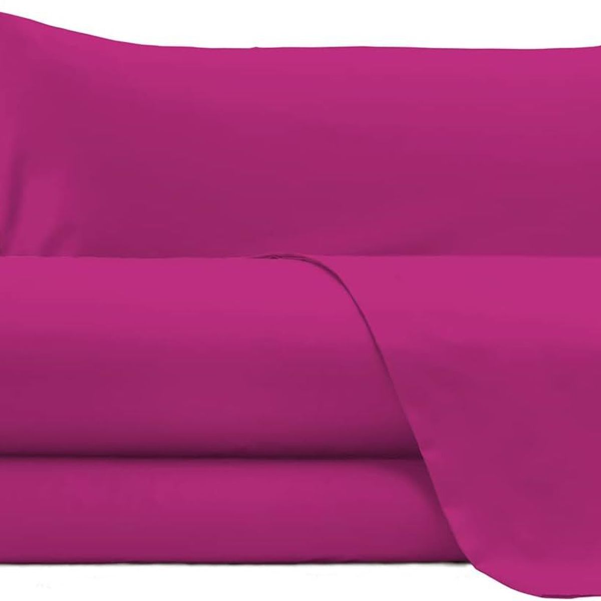 GENERICO - Sabanas De Algodón Bramante Queen Fucsia