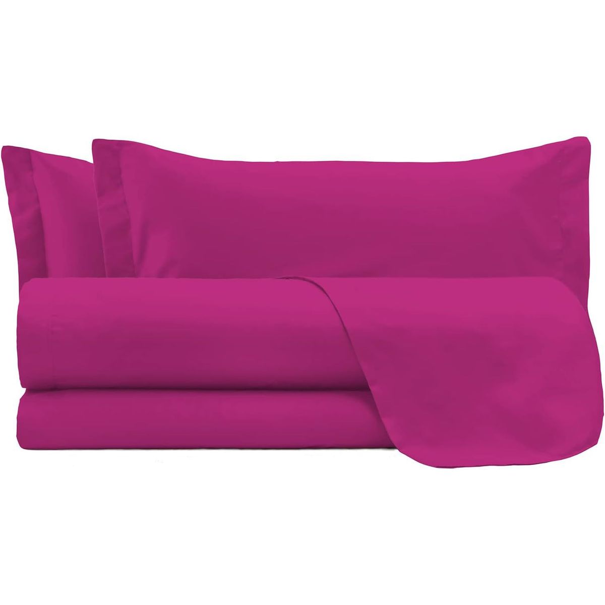 GENERICO - Sabanas De Algodón Bramante Queen Fucsia