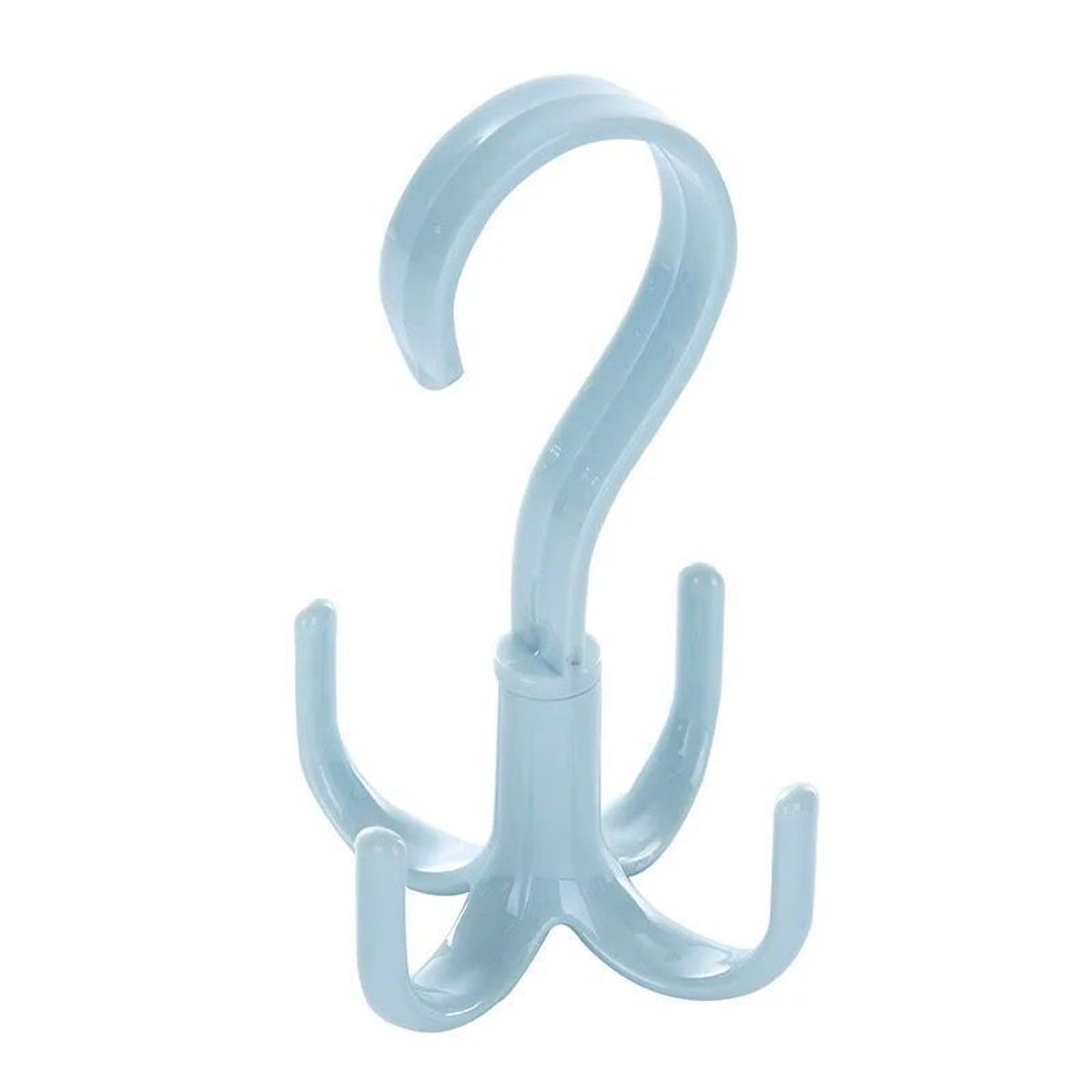 GENERICO - COLGADOR 360° DE 4 PUNTAS CELESTE PARA ROPA