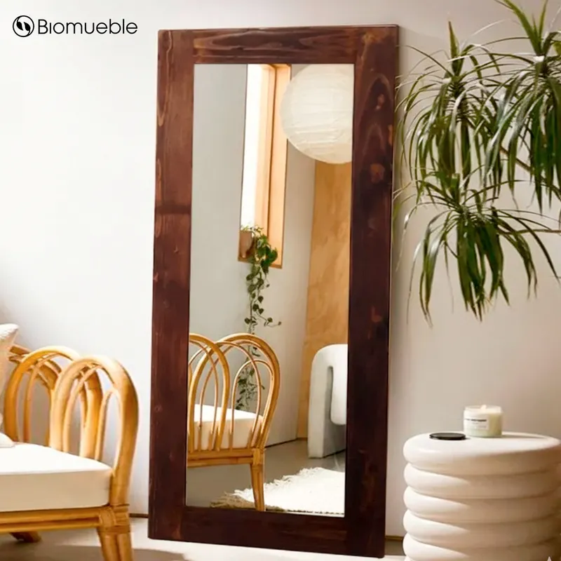 GENERICO - Espejo de Cuerpo Completo RAISSA  Madera de Palets Reciclados añejo