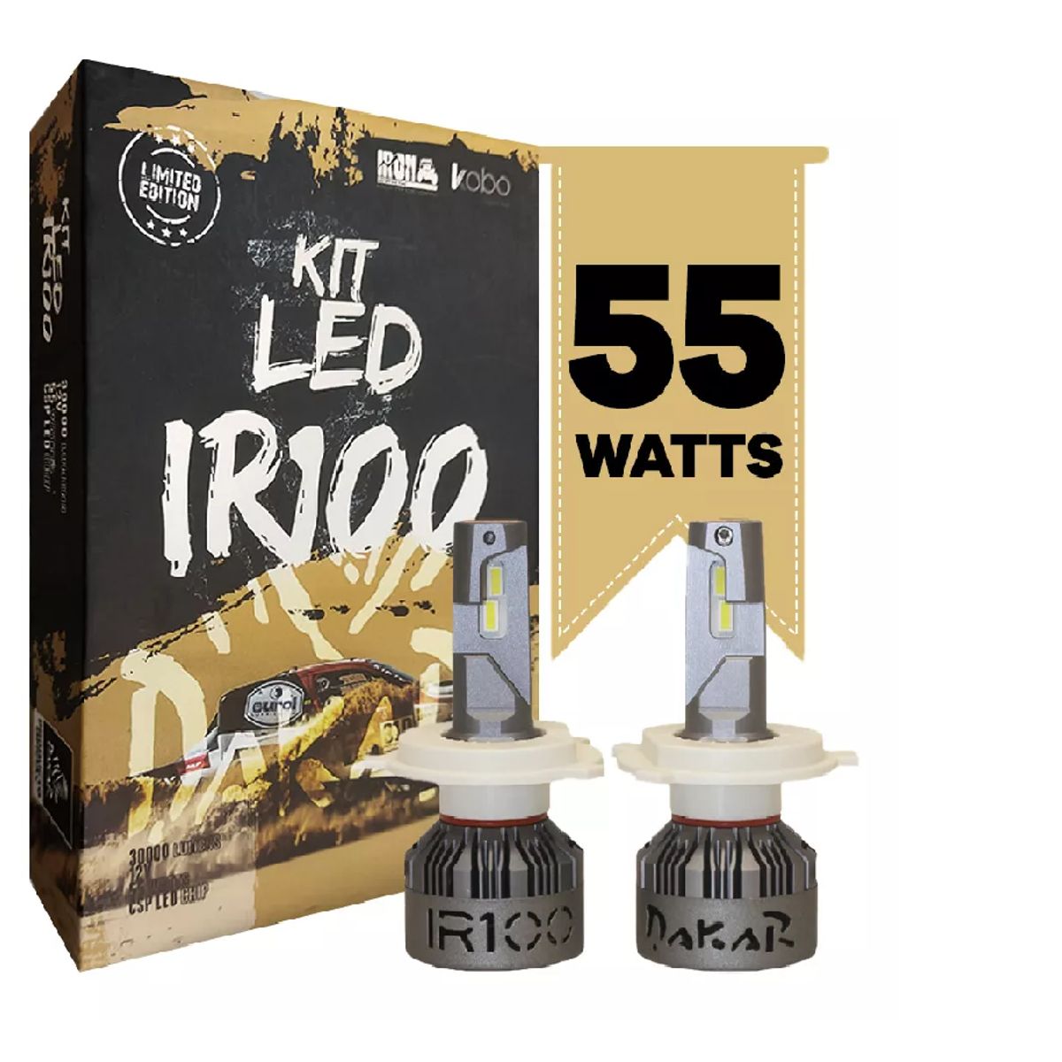 KOBO - Kit Focos Iron Led Irx Original H4  Auto Camioneta + Regalo