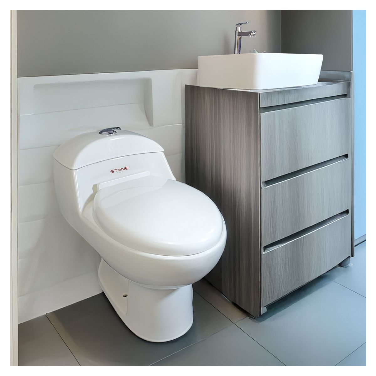 STONE - COMBO DE INODORO ONE PIECE ESSENCE+ BOWL ADELINE BLANCO STONE