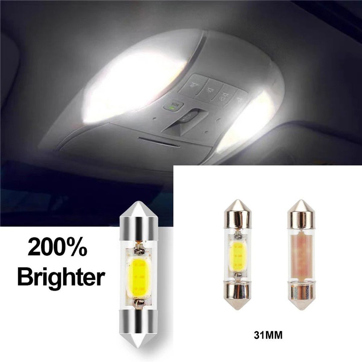 GENERICO - Par de Luces Led Para Salon Auto Camioneta