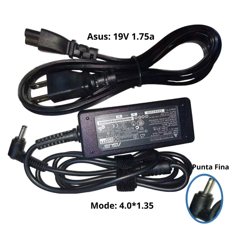 GENERICO - Cargador Para Laptop Compatible con Asus 19V 1-75A