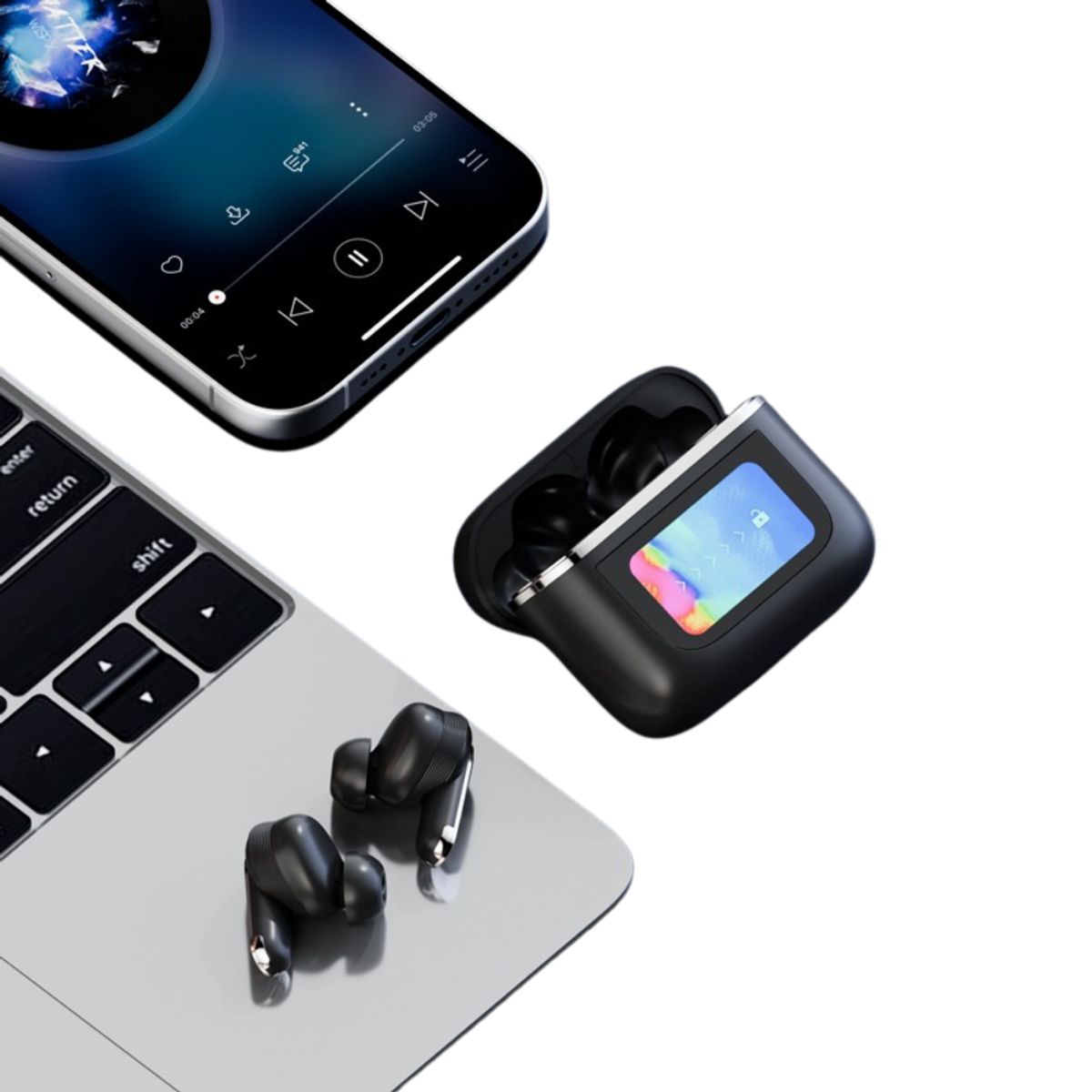 GENERICO - audífonos inalámbricos Bluetooth con pantalla táctil