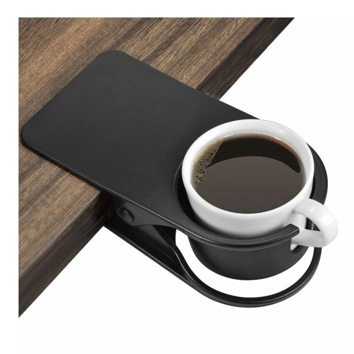 GENERICO - Portavaso para escritorio  Soporte Antiderrame Antivolcadura Negro