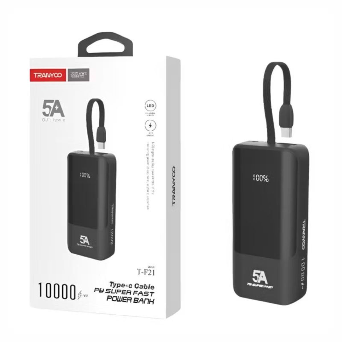 GENERICO - Power Bank Bateria Portatil 10000mah Carga Rapida 20w T-k01