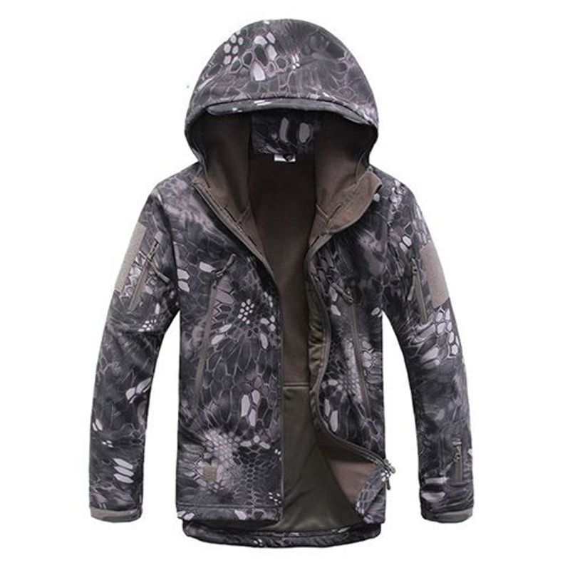 GENERICO - Chaqueta Tactica Casaca Piel De Tiburon Camping Invierno Morado - M