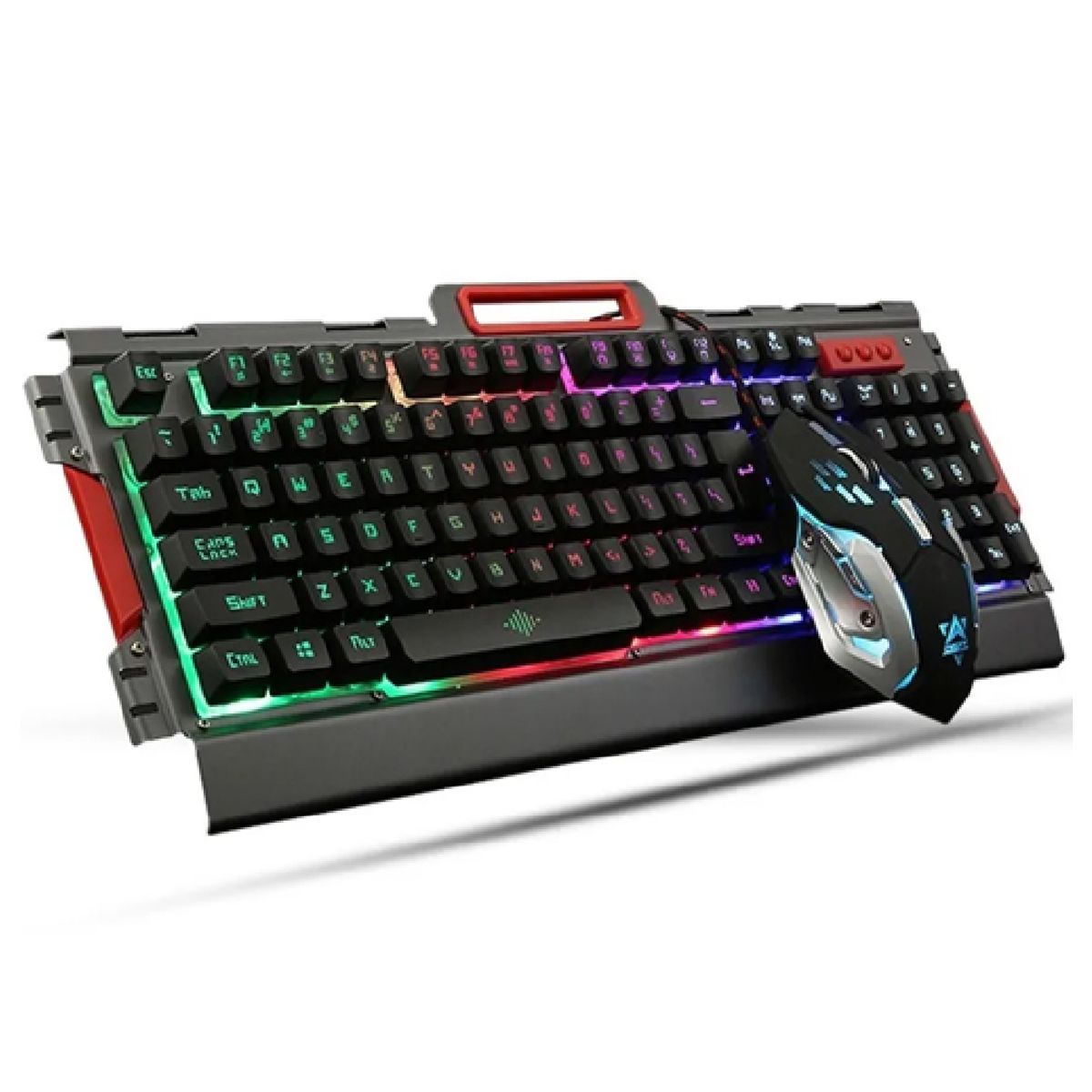 SEISA - Kit Teclado y Mouse Gamer Iluminado Pc Laptop Alambrico Seisa