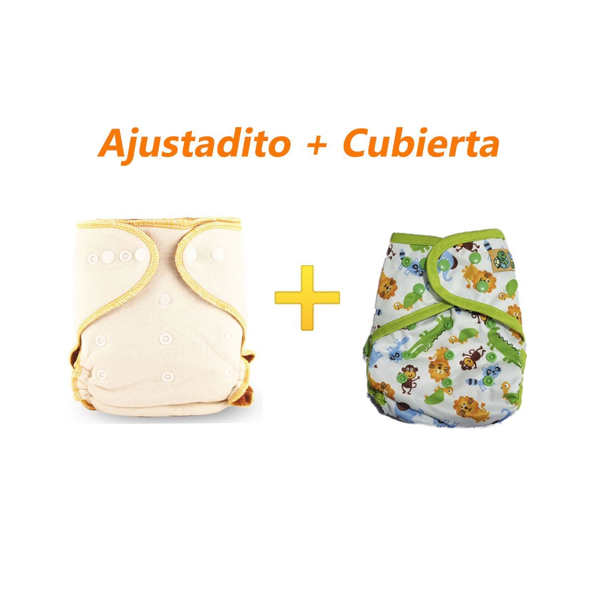 GENERICO - Pack Pañal de Tela Nocturno Ajustadito + Cubierta