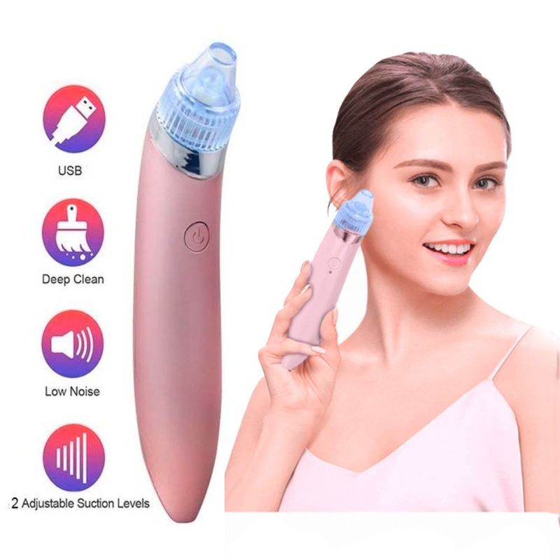 GENERICO - Limpiador Facial Succionador Puntos Negro Aspirador De Acné - Rosado