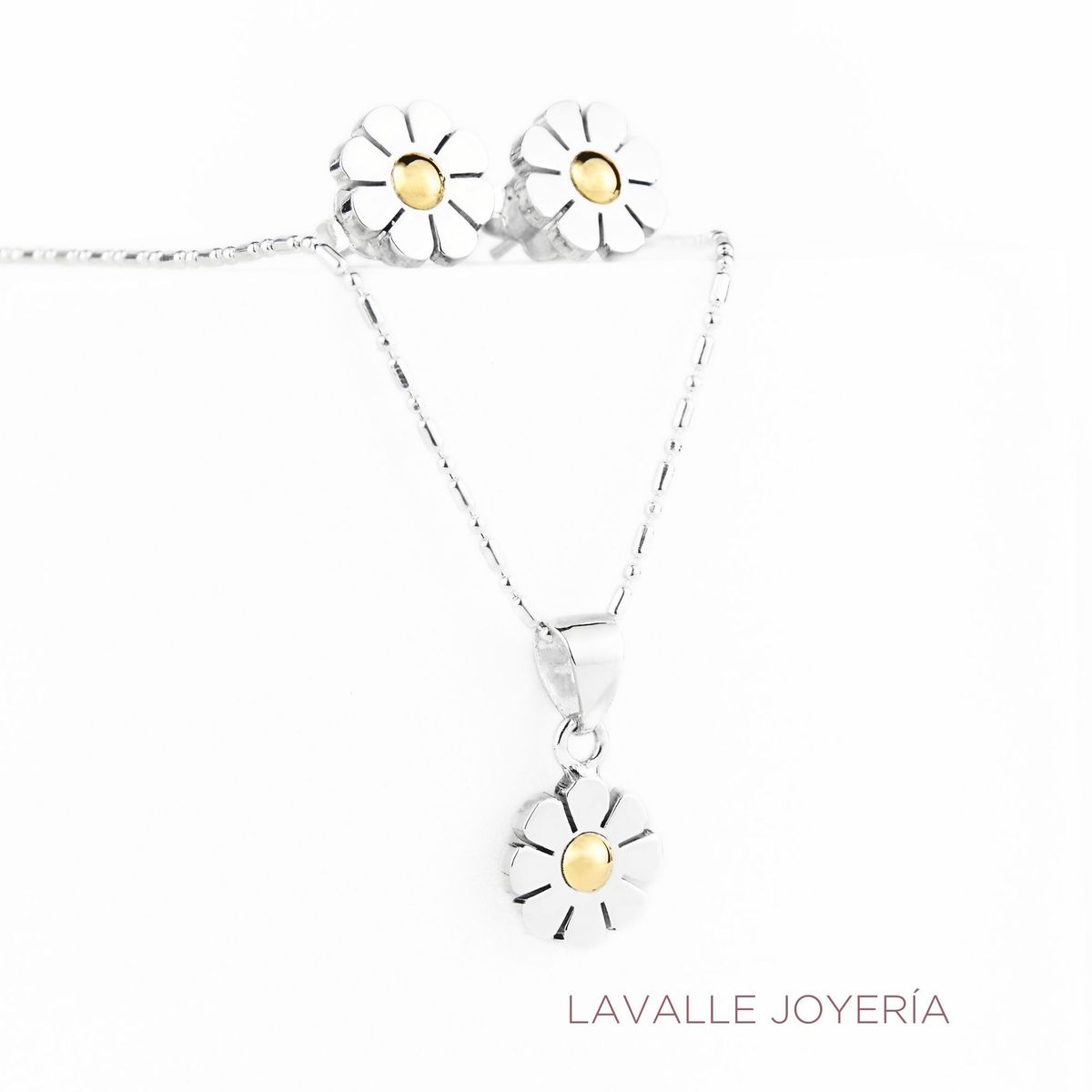 OEM - Set Margarita en Oro 18k y Plata 950 Lavalle Joyería