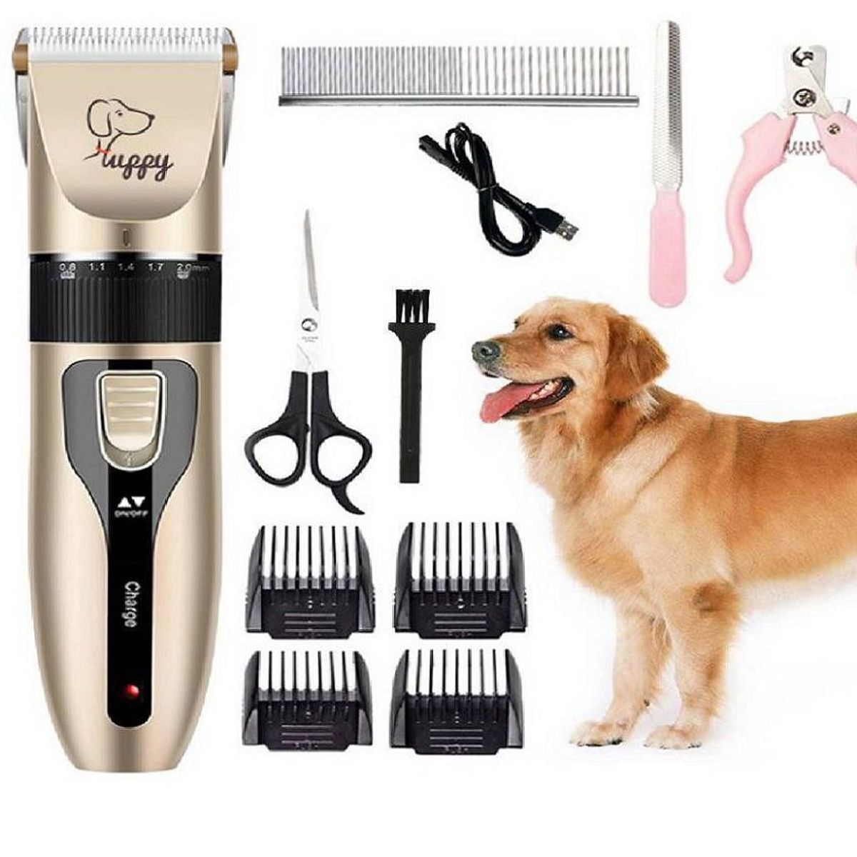 GENERICO - Kit Cortador Pelo Mascotas Inalambrico