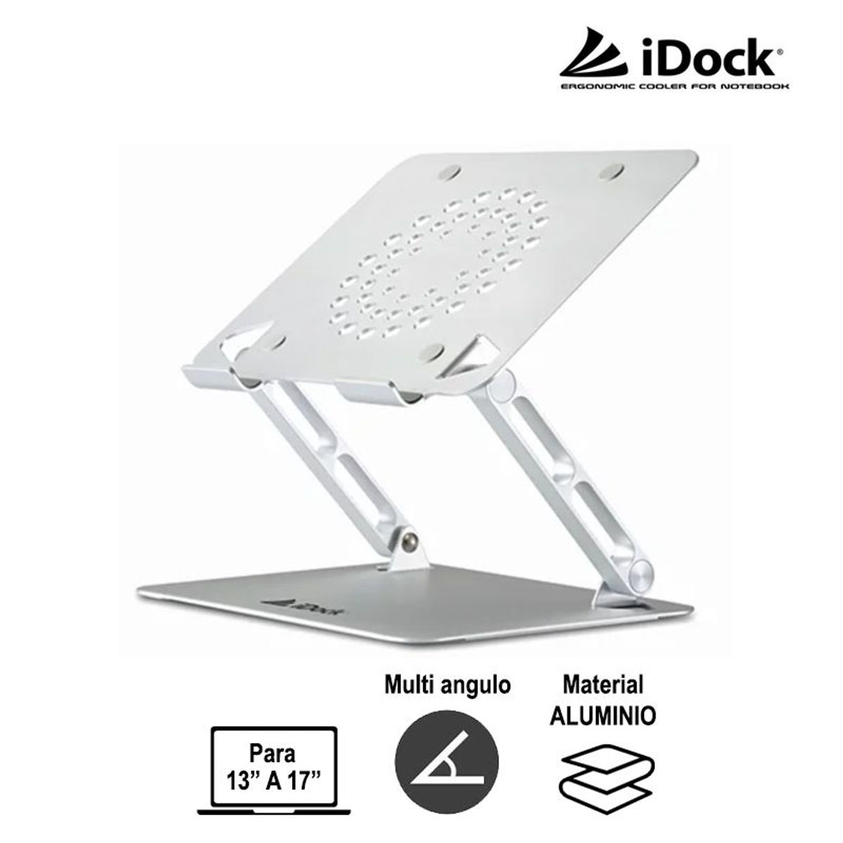 IDOCK - SOPORTE PARA LAPTOP IDOCK i50 DIAMOND ALUMINIO MULTI ANGULO