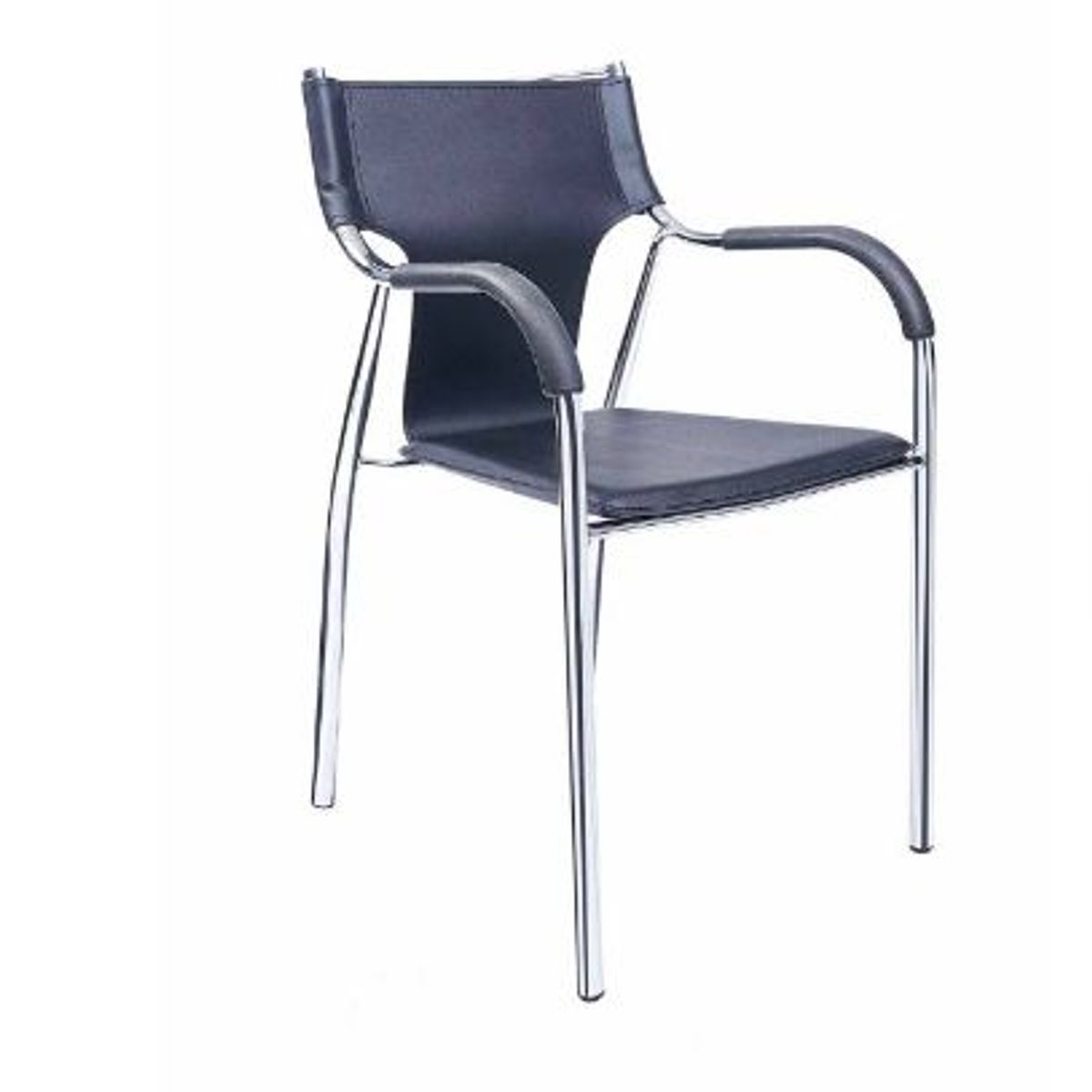 OFIDEAS - SILLA FIJA DE OFICINA Y ESCRITORIO COLOR NEGRO- OFIDEAS