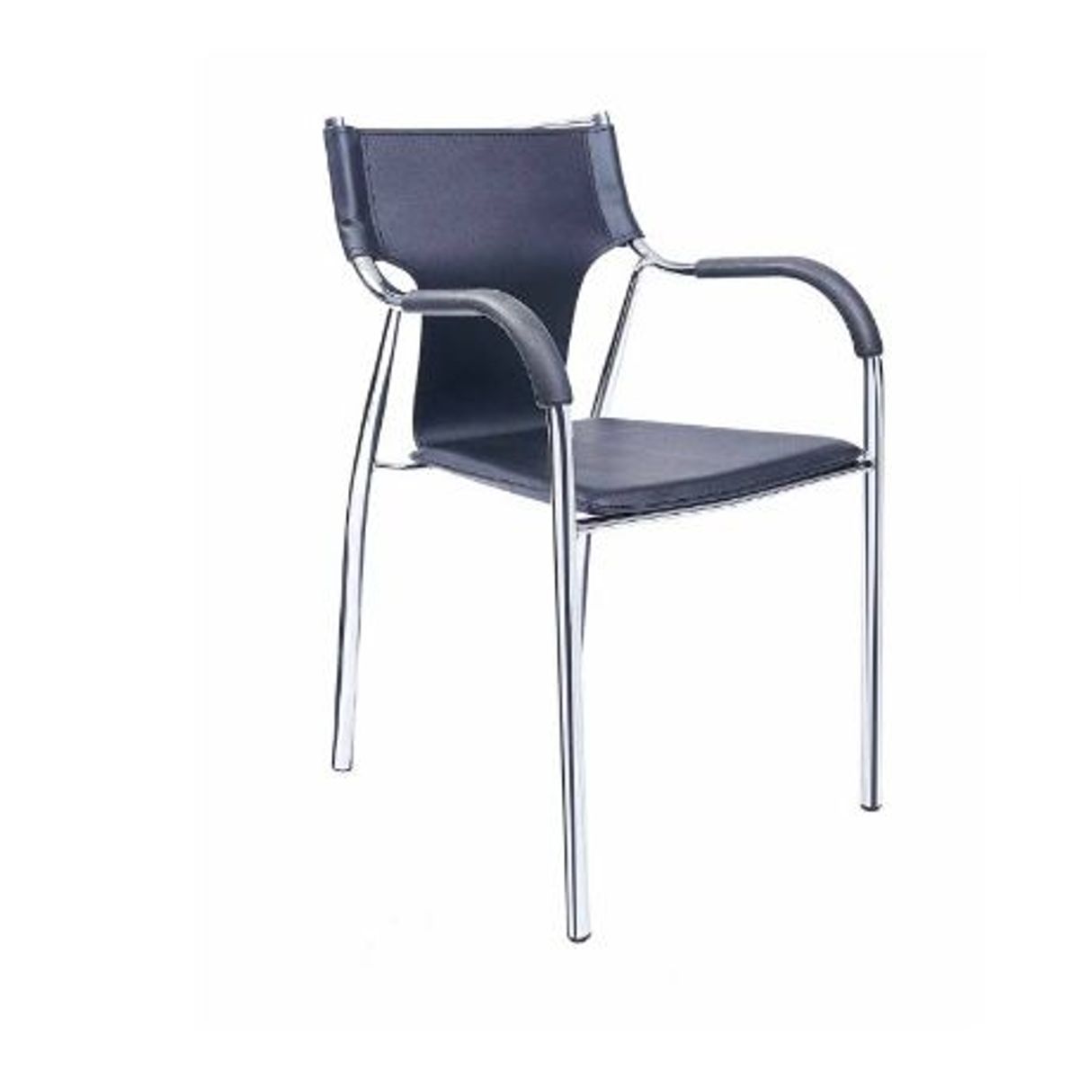 OFIDEAS - SILLA FIJA DE OFICINA Y ESCRITORIO COLOR NEGRO- OFIDEAS