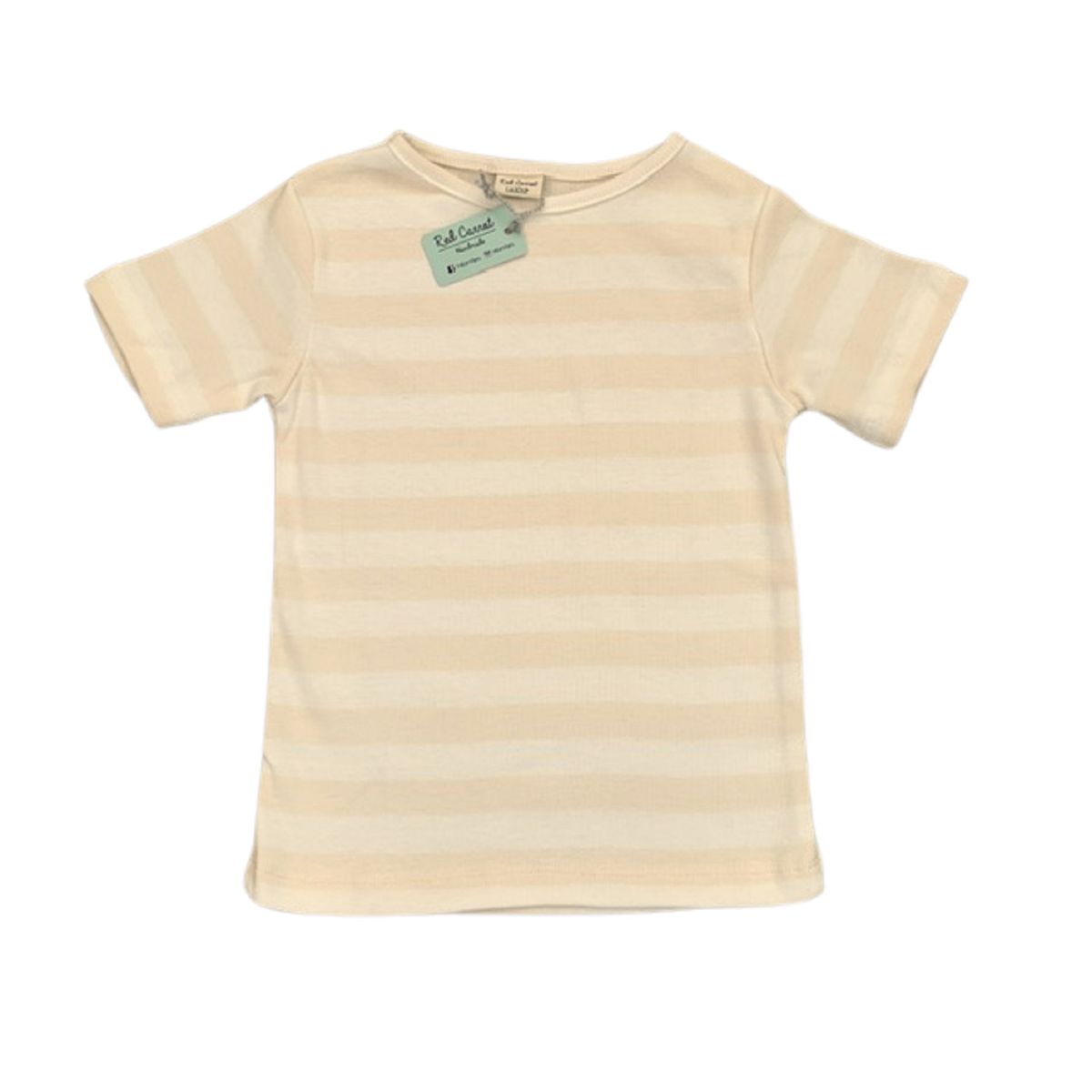 RED CARROT - Polo manga corta de algodon crema rayado