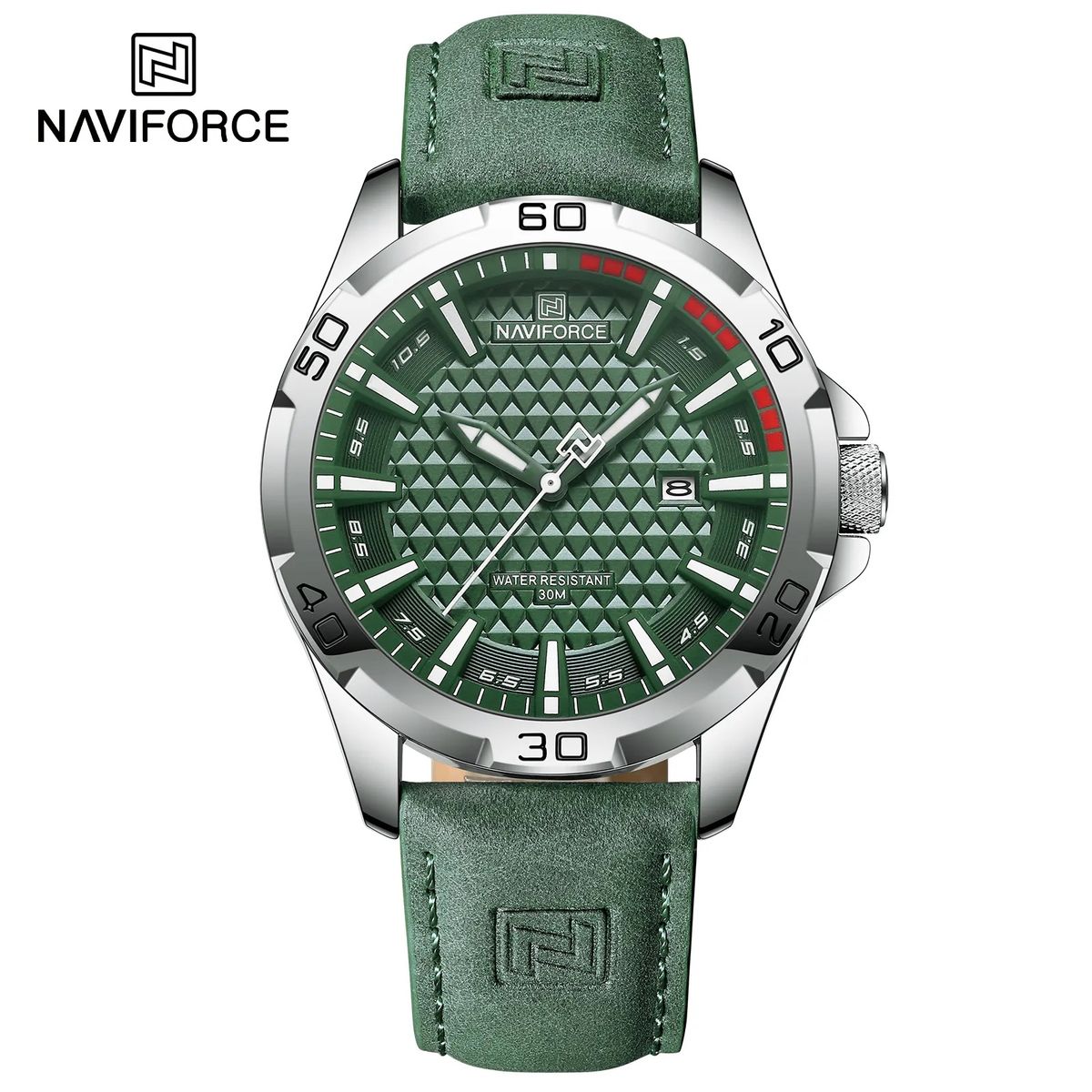 NAVIFORCE - Reloj Naviforce 8023 para Hombre con Correa de Cuero en Caja