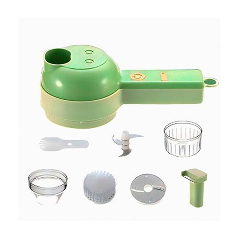 GENERICO - Cortador De Verduras Electrico Rebanador Rayador Usb Cocina