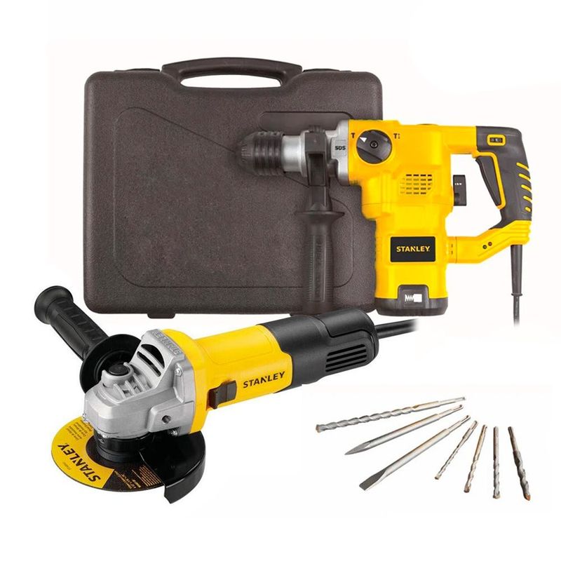 STANLEY - Rotomartillo Plus Stanley STHR1232K 1250w + Amoladora 750w