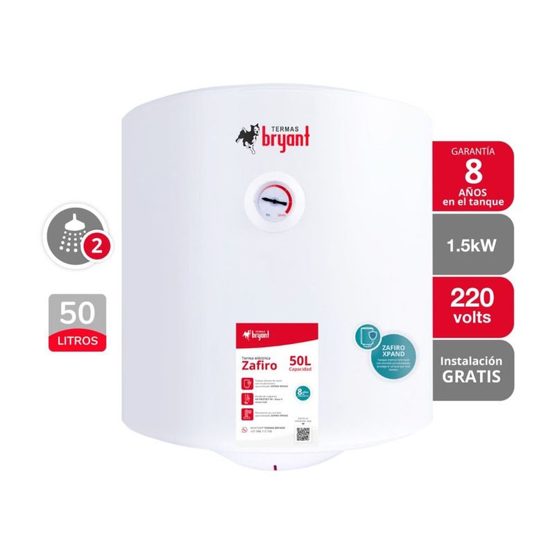 BRYANT - Terma eléctrica Bryant Zafiro 50L