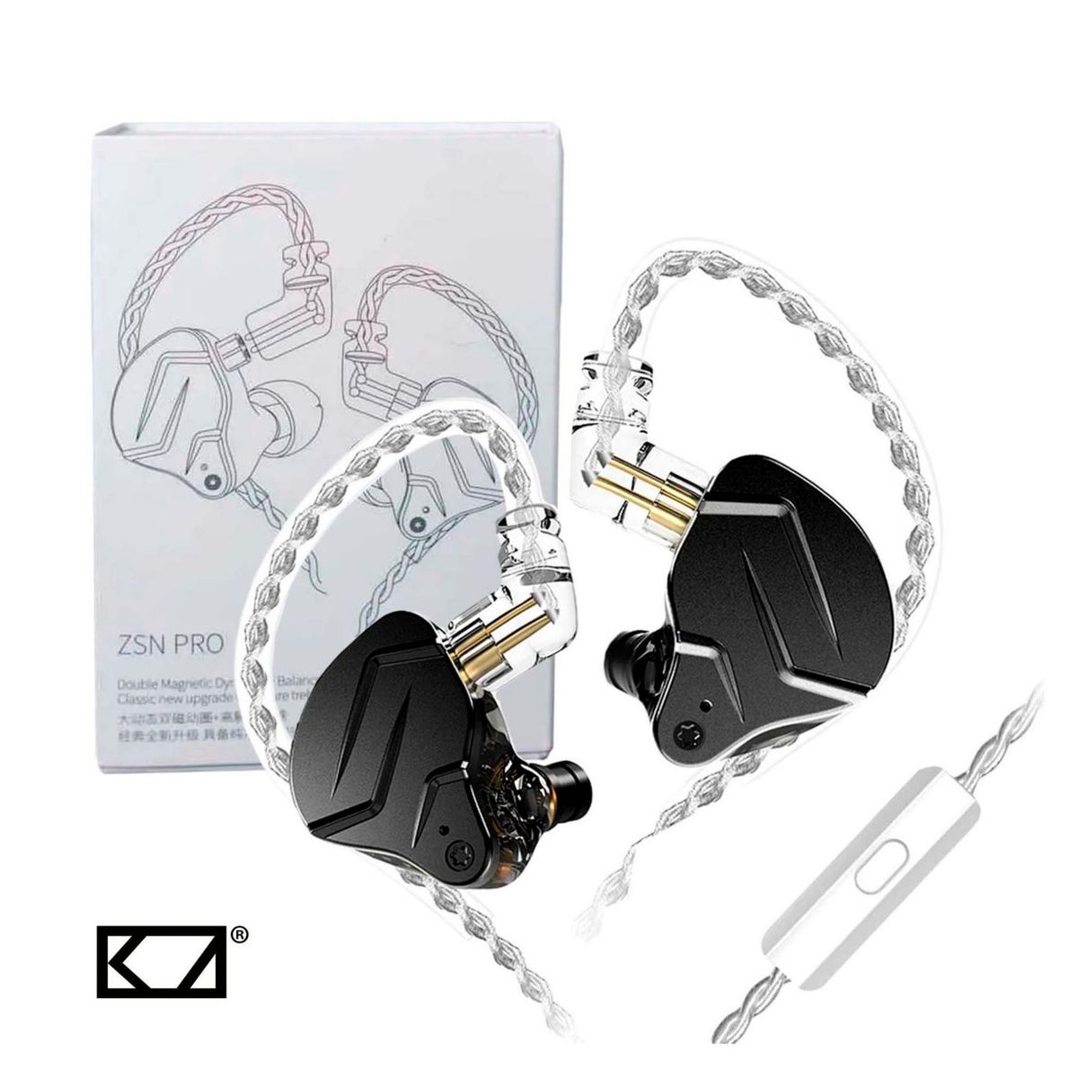 KZ - Audífonos In-Ear Gamer con micro KZ ZSN Pro X Negro