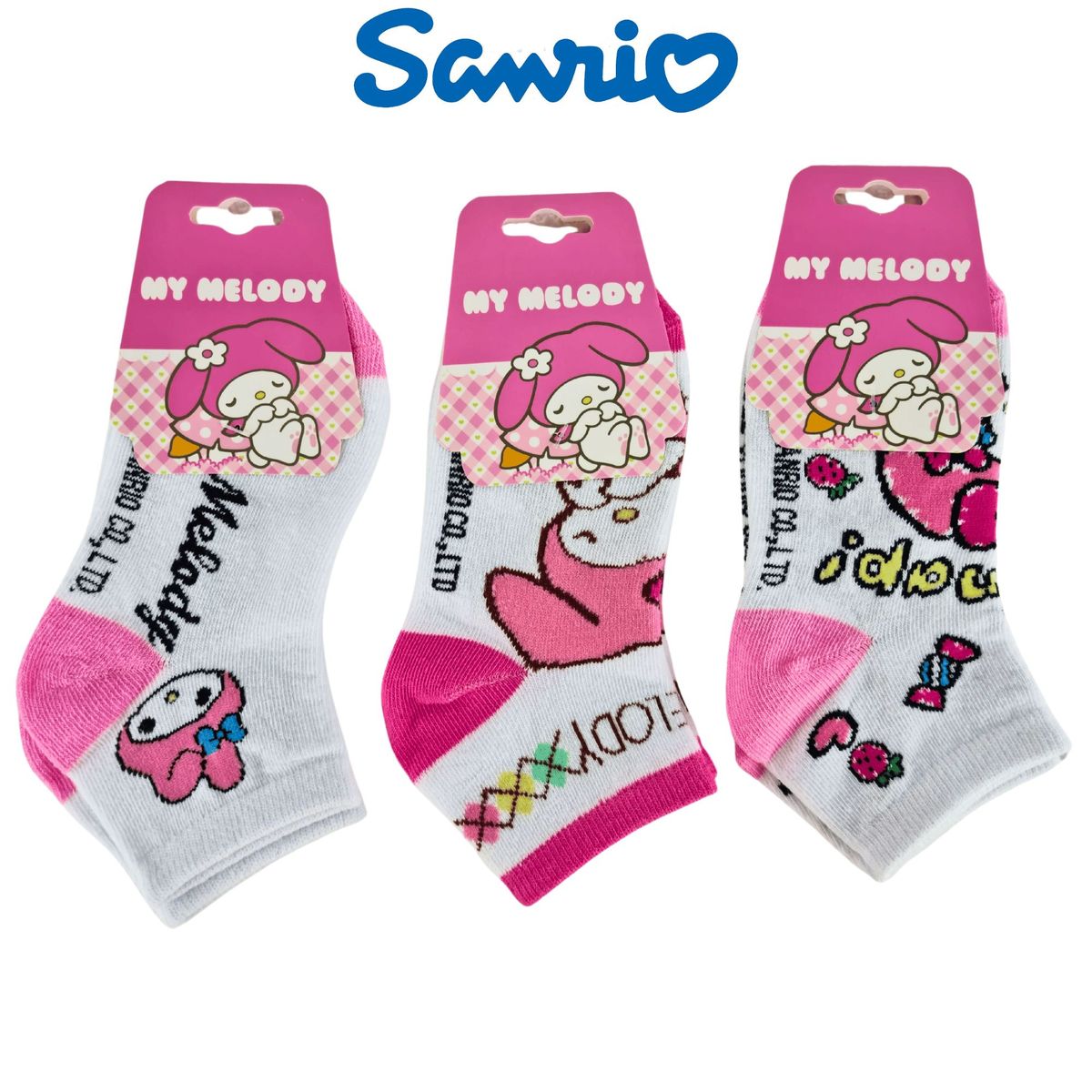 SANRIO - Pack 3 Medias Sanrio Talla 28 a 32 - MY MELODY
